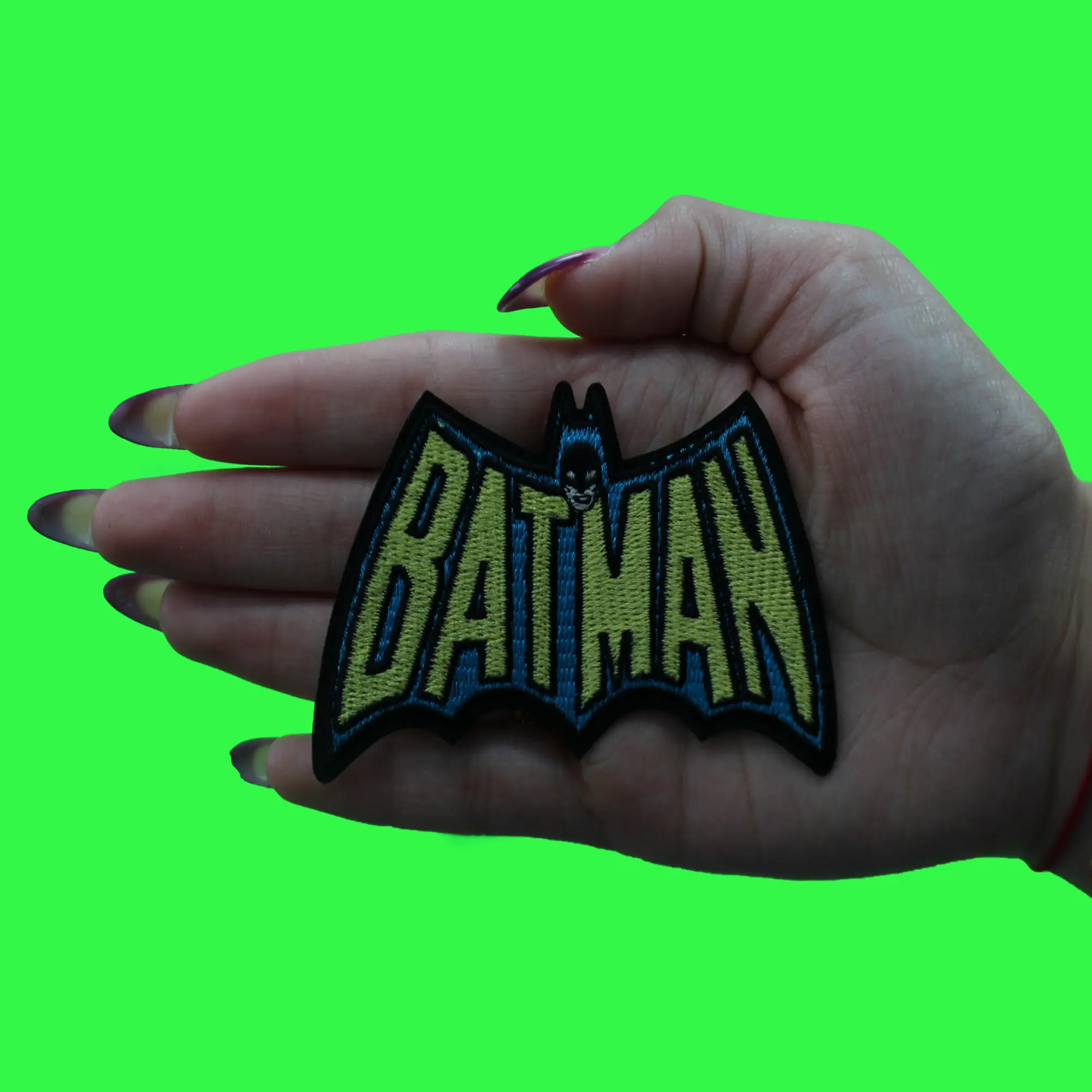 DC Comics Batman Patch Medium Bat Logo Embroidered Iron On - Image 2