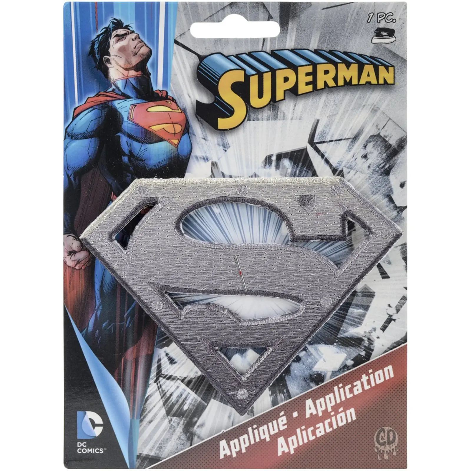 DC Comics Superman Metal Logo iron on Applique Patch