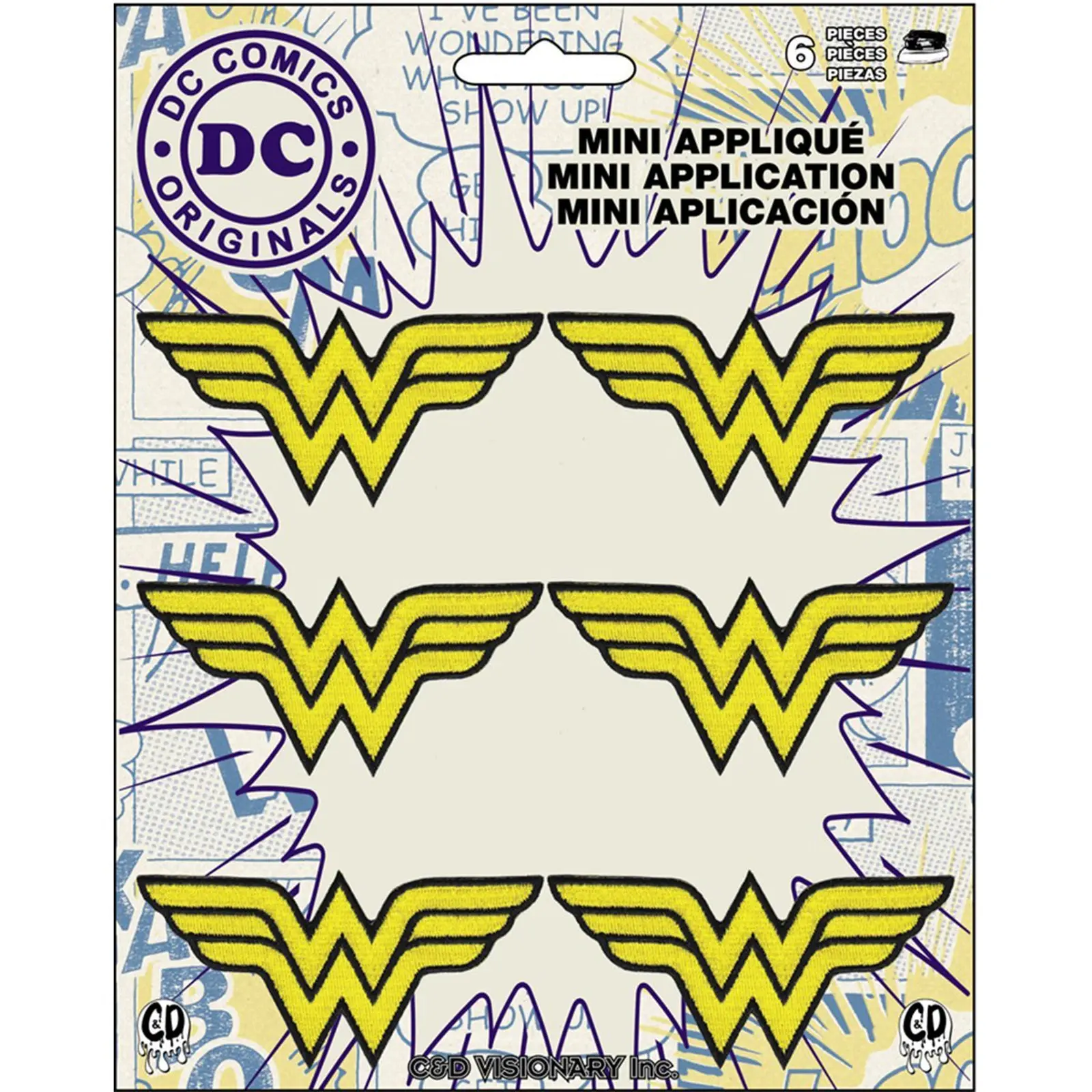 Dc Comics Wonder Woman Logo Iron on Patch (Set)