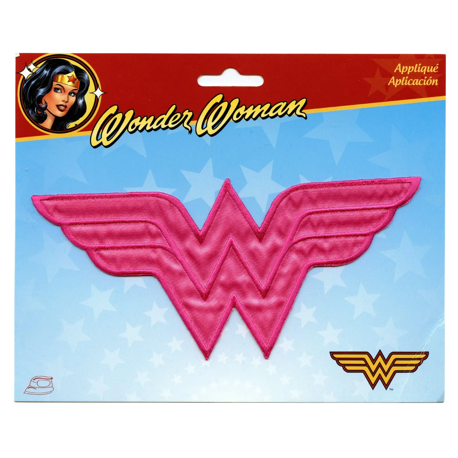 DC Comics Wonder Woman Pink Logo Iron on Applique Patch - L - Image 2