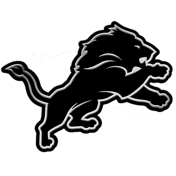 Detroit Lions 3D Chrome Auto Emblem RICO