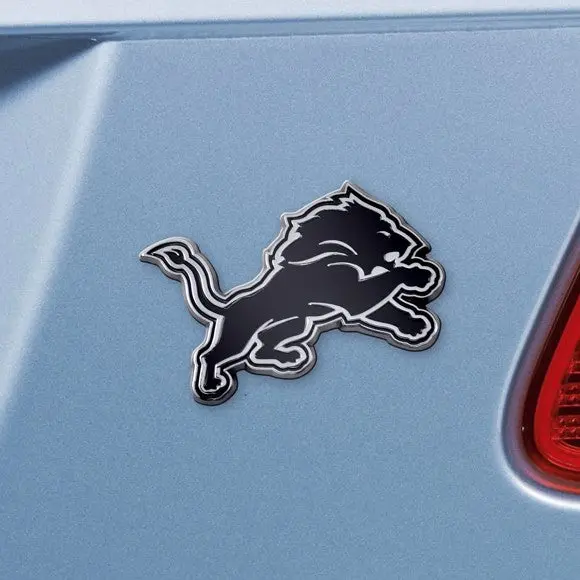 Detroit Lions Premium Solid Metal Chrome Plated Car Auto Emblem - Image 2
