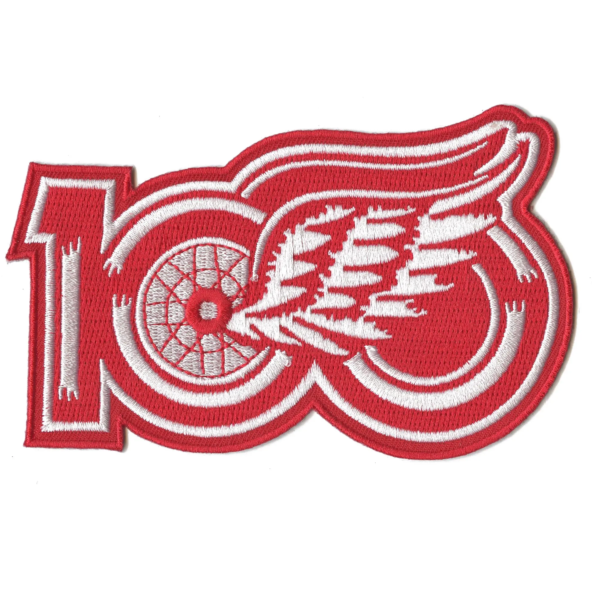 Detroit Red Wings 100th Anniversary NHL Season Jersey Patch 2025-26 (Red) - Image 2