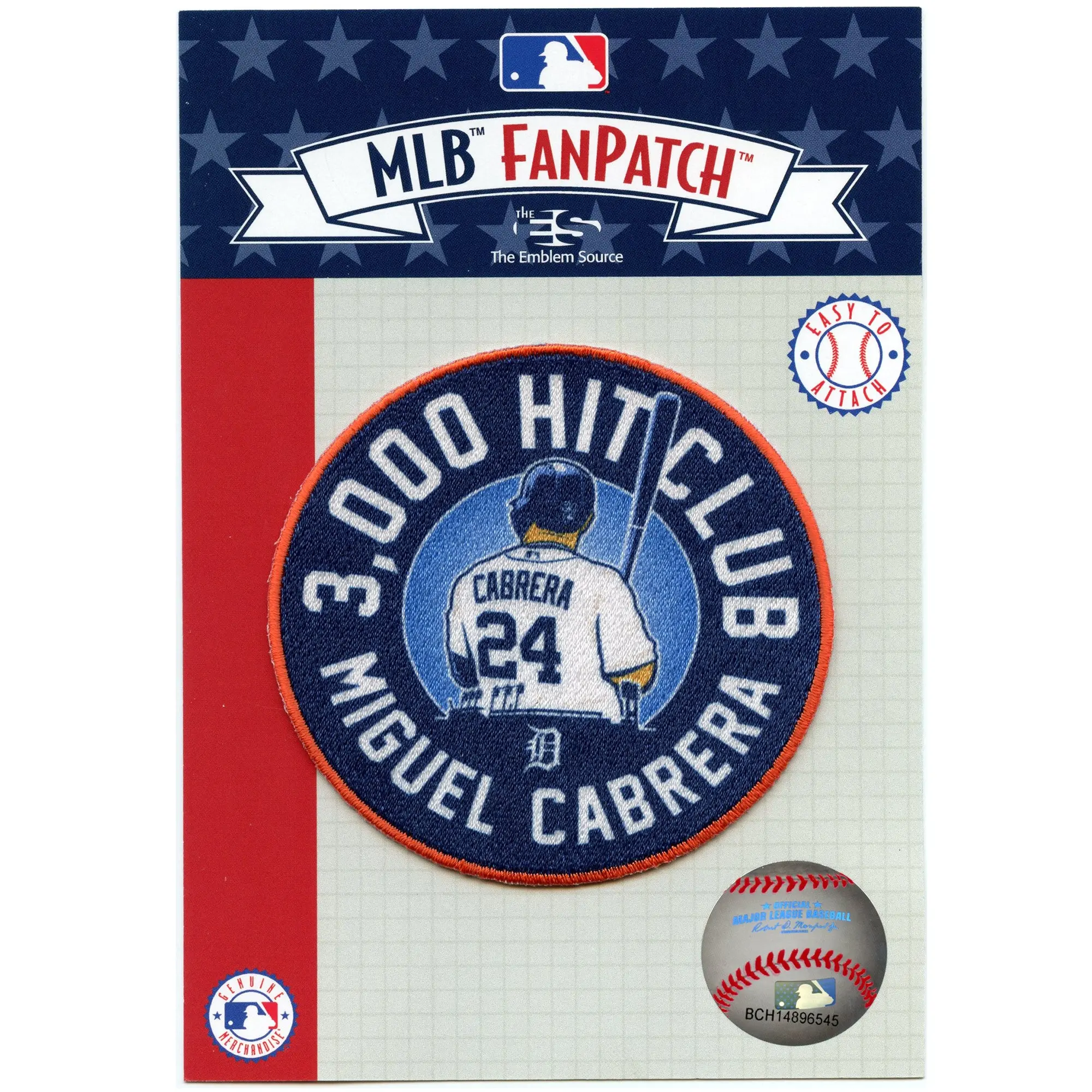 Detroit Tigers Miguel Cabrera 3000 Hit Club Jersey Patch