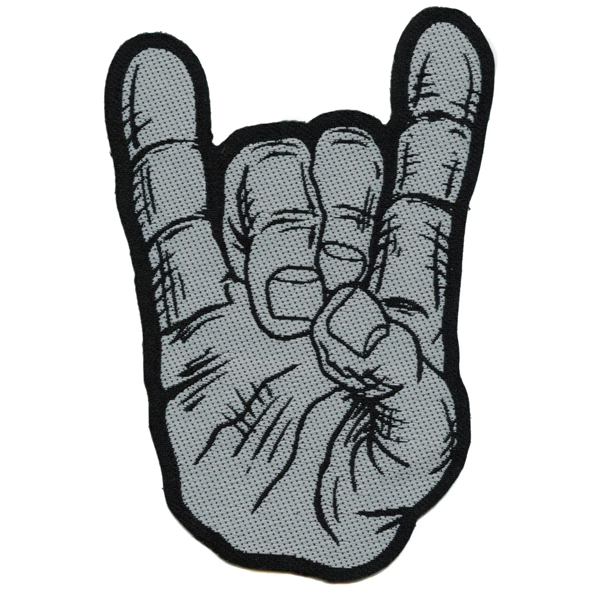 Devil Horns Hand Patch Alternative Rock Metal Woven Sew On