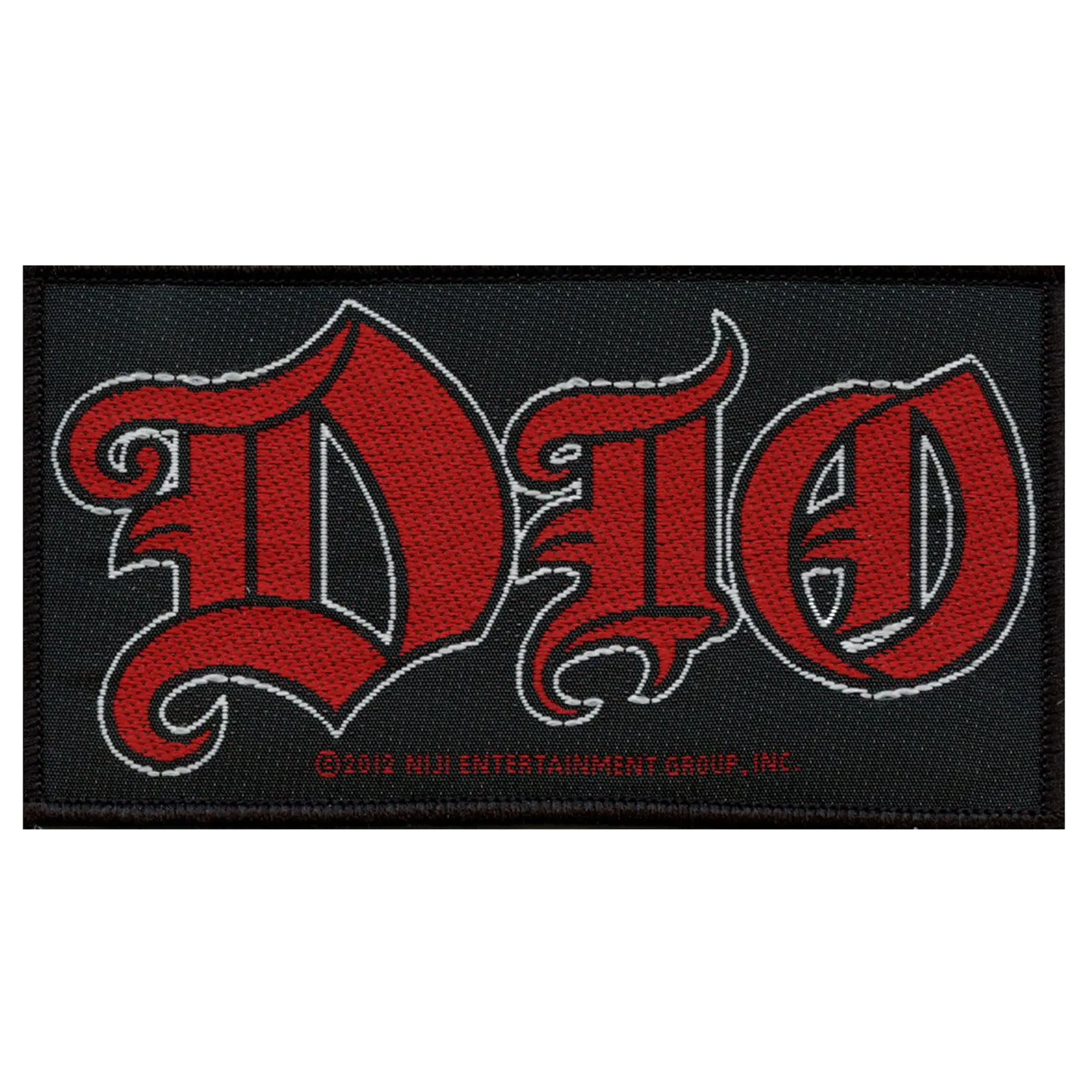 Dio Red Logo Patch Metal Rock Band Woven Sew On