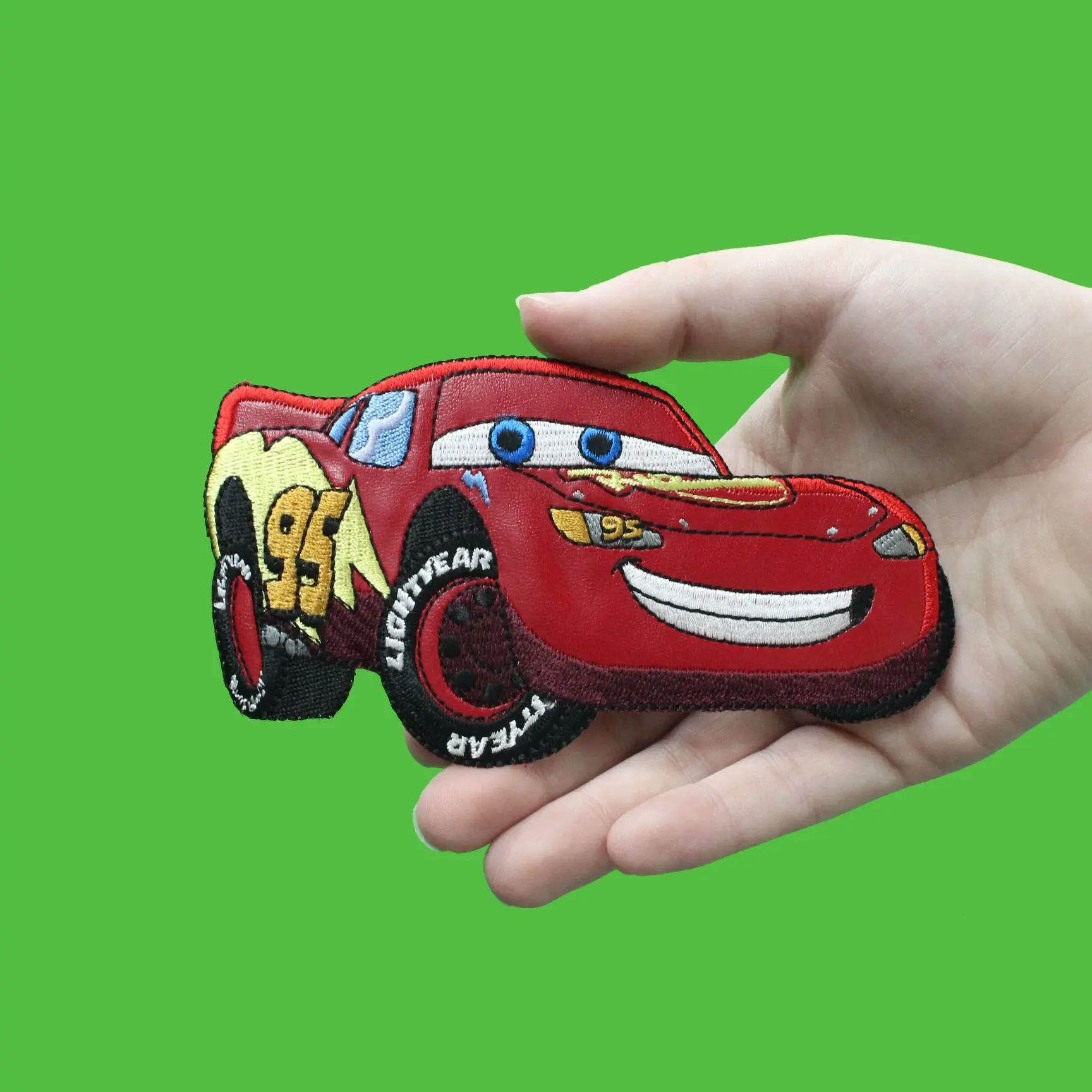 Disney Cars Lightning McQueen Smirking Embroidered Applique Sew On Patch - Image 3
