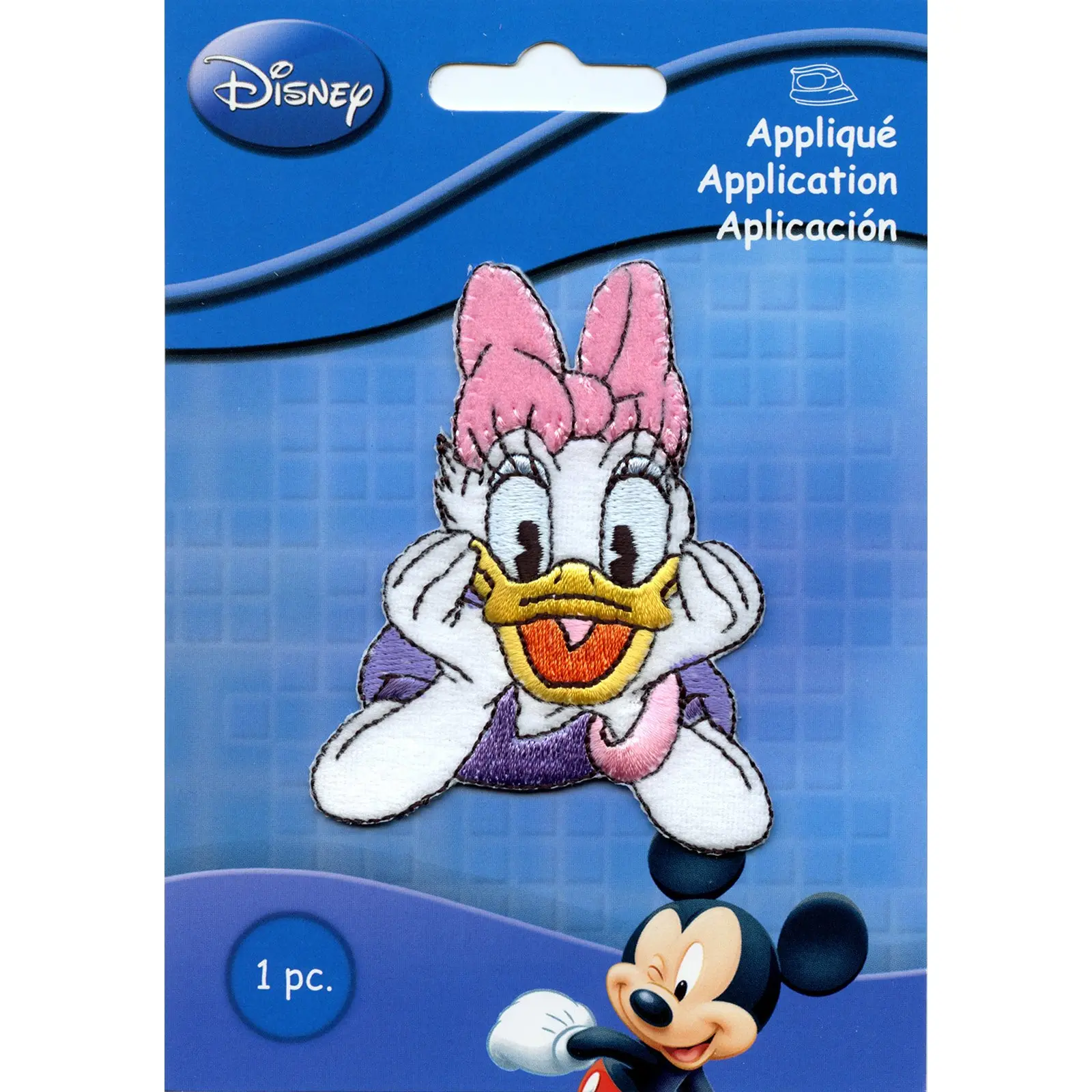 Disney Daisy Duck Portrait Iron on Embroidered Applique Patch - Image 2