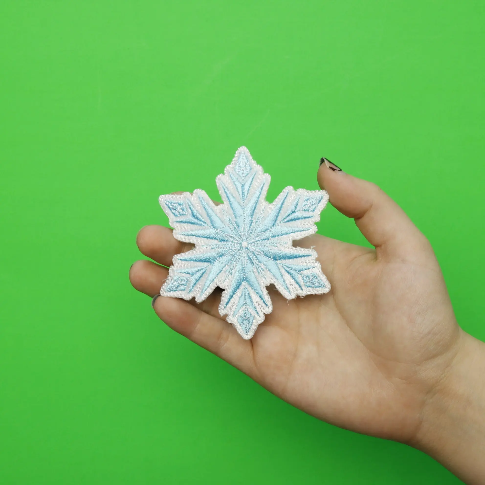 Disney's Frozen Elsa's Snowflake Embroidered Applique Iron On Patch - Image 3