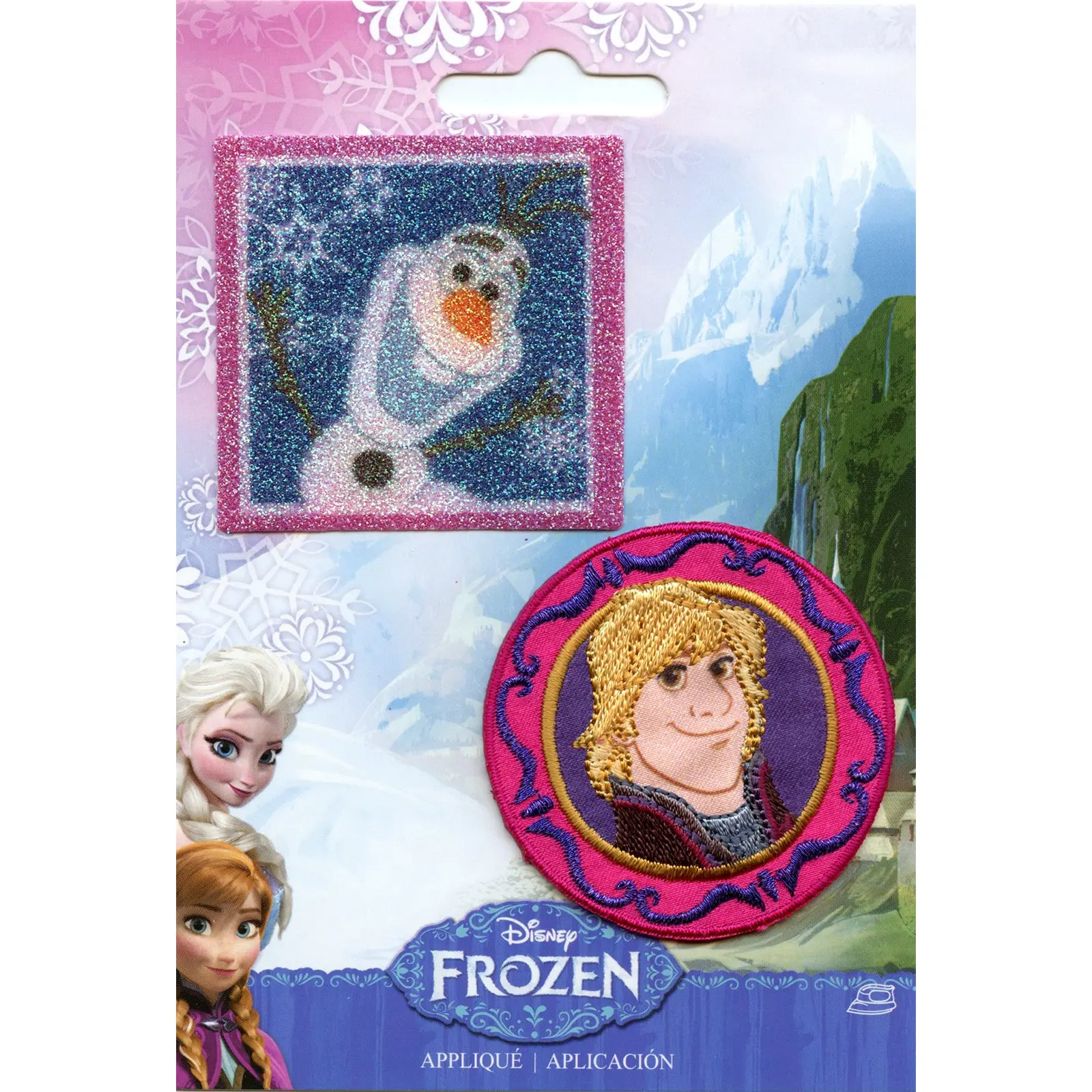 Disney Frozen Olaf and Kristoff 2 pack Iron on Applique Patch - Image 2