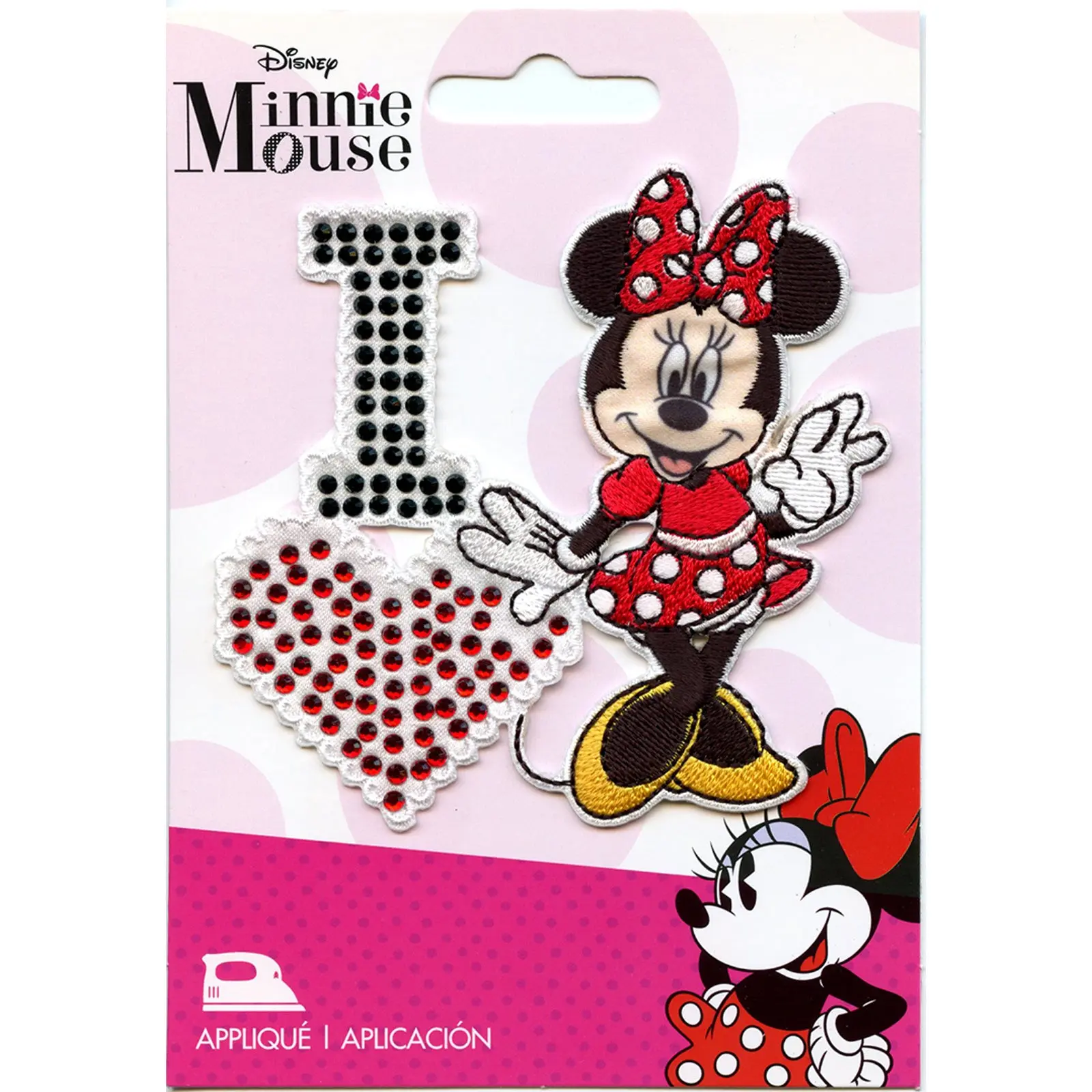 Disney I love Minnie Mouse Iron on Embroidered Applique Patch - Image 2