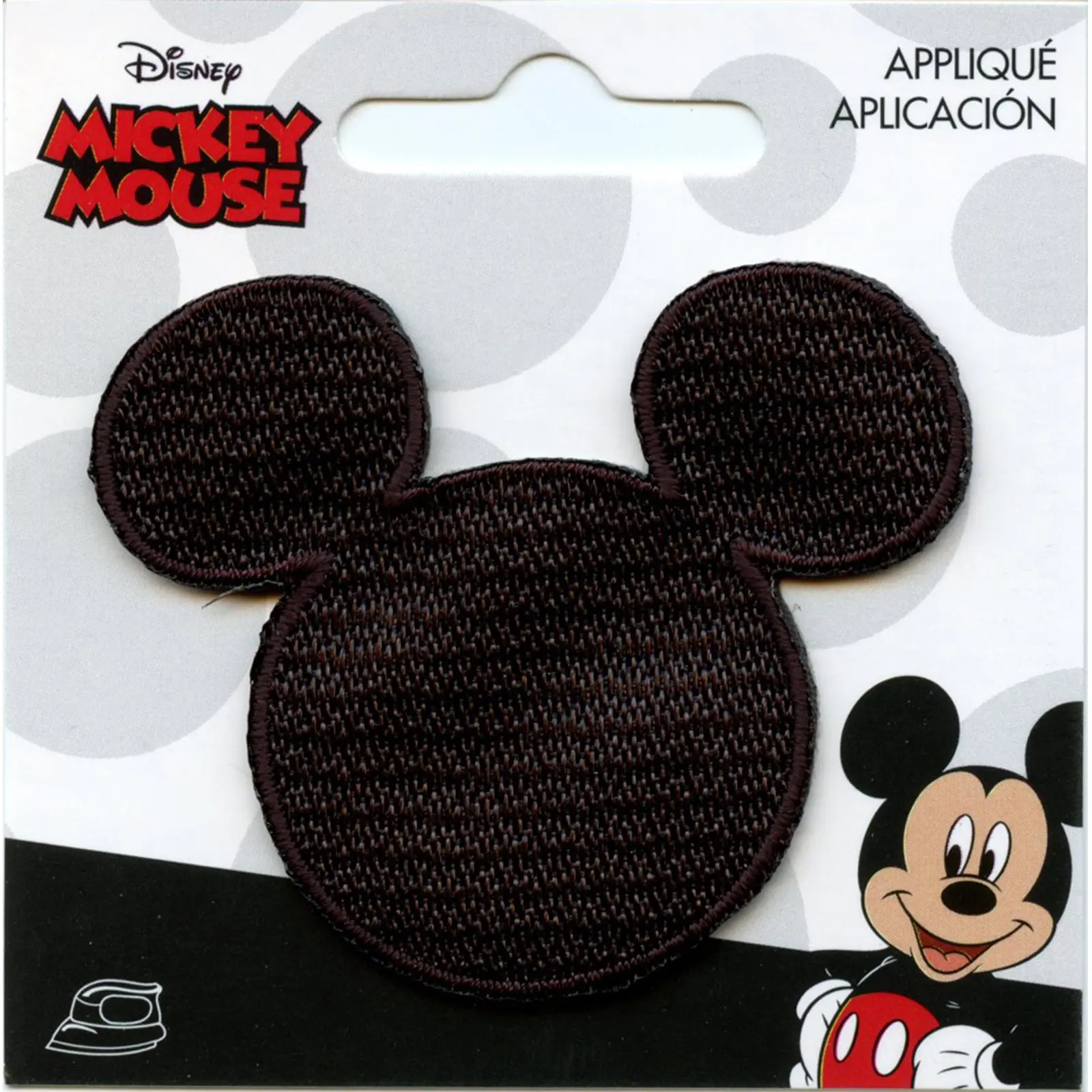 Disney Mickey Mouse Head Silhouette Iron on Embroidered Patch - Image 2