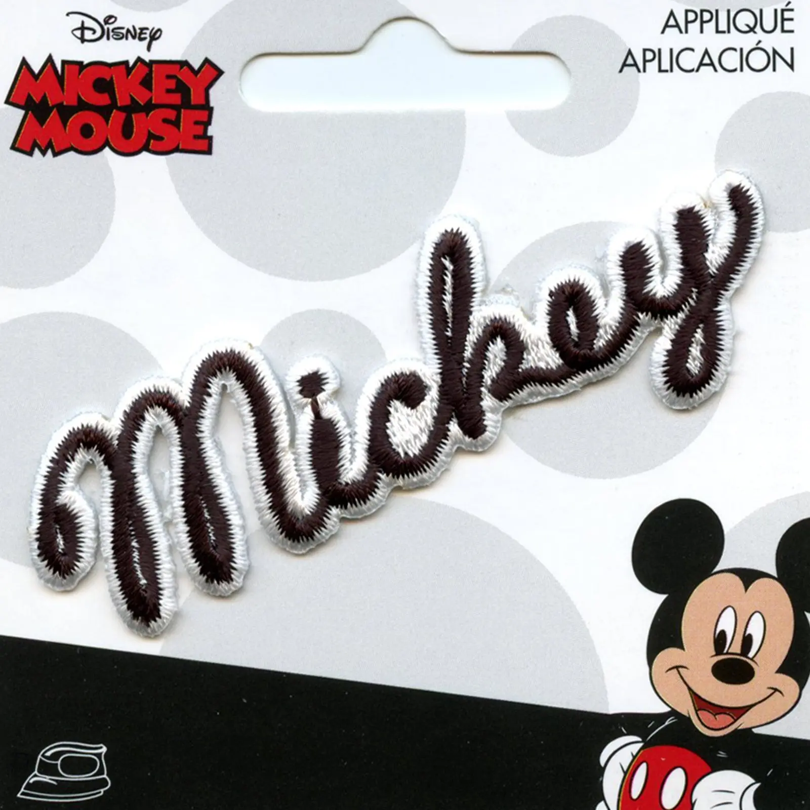 Disney Mickey Mouse Script Iron on Embroidered Patch - Image 2