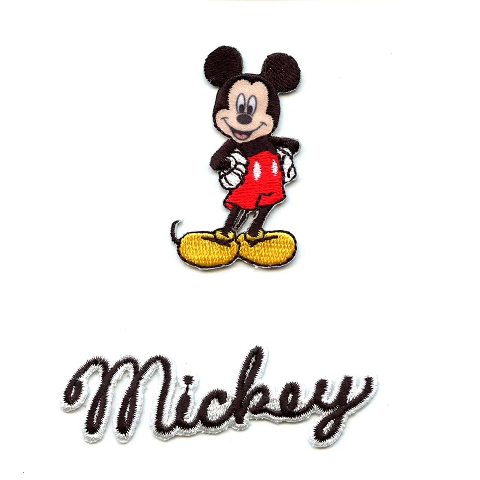 Disney Mickey Mouse With Script Iron on Embroidered Patch