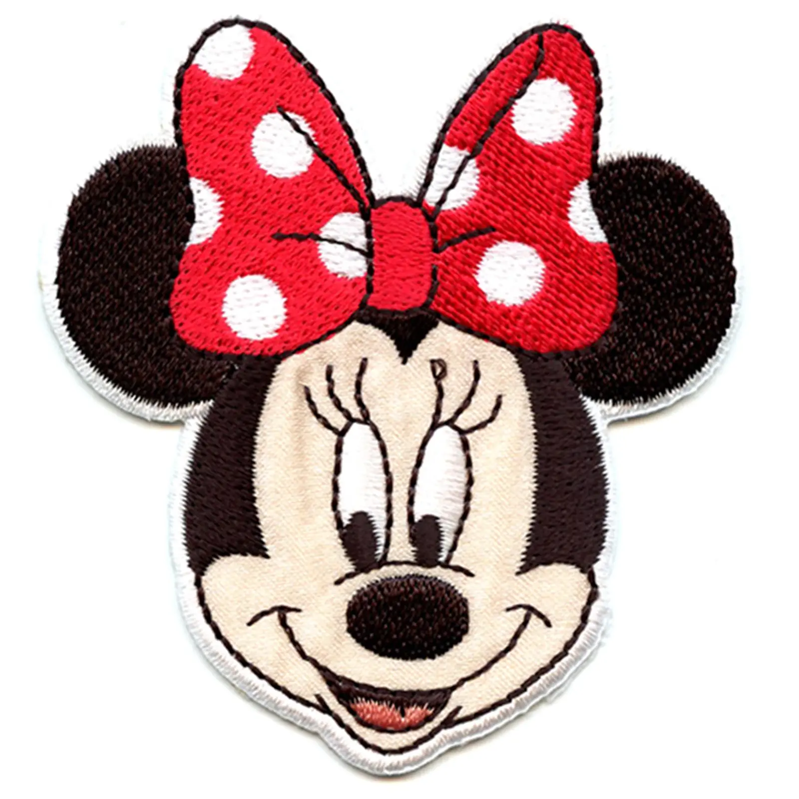 Disney Minnie Mouse Head Iron on Embroidered Applique Patch