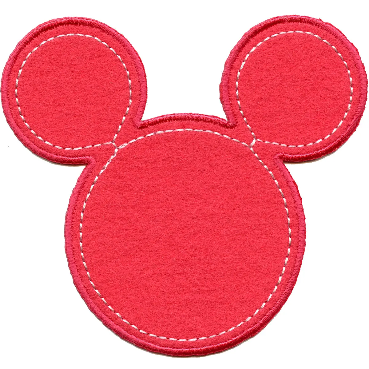 Disney Minnie Mouse Head Pink Embroidered Applique Iron On Patch