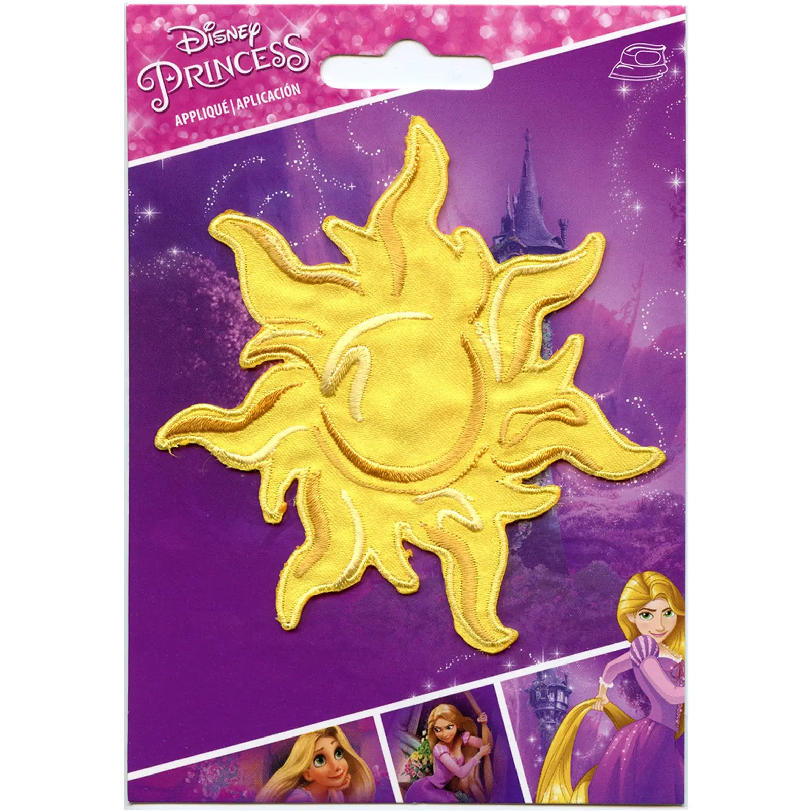 Disney Princess Rapunzel Sun Iron on Embroidered Applique Patch - Image 2
