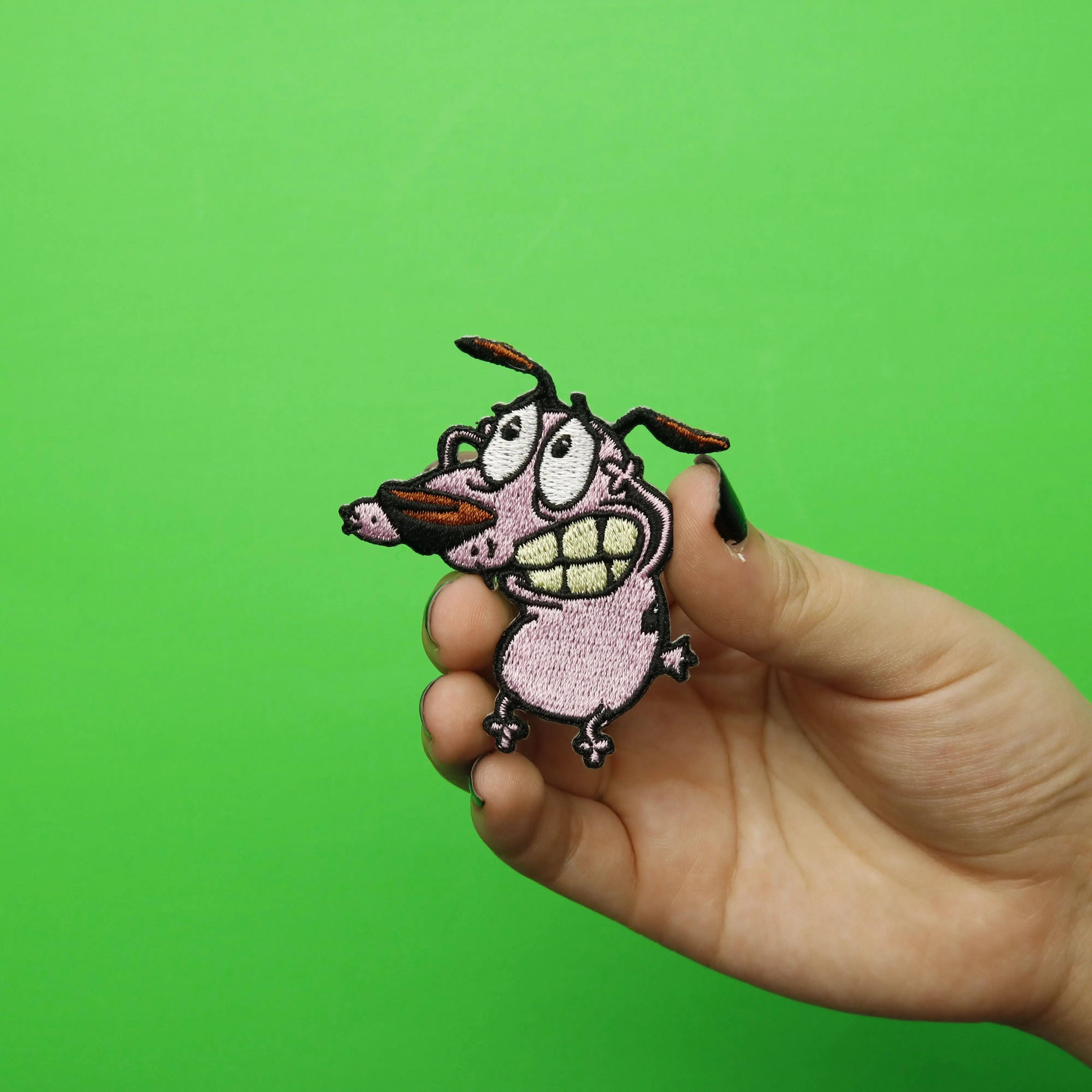 Courage the Cowardly Dog Embroidered Iron On Patch - Image 3