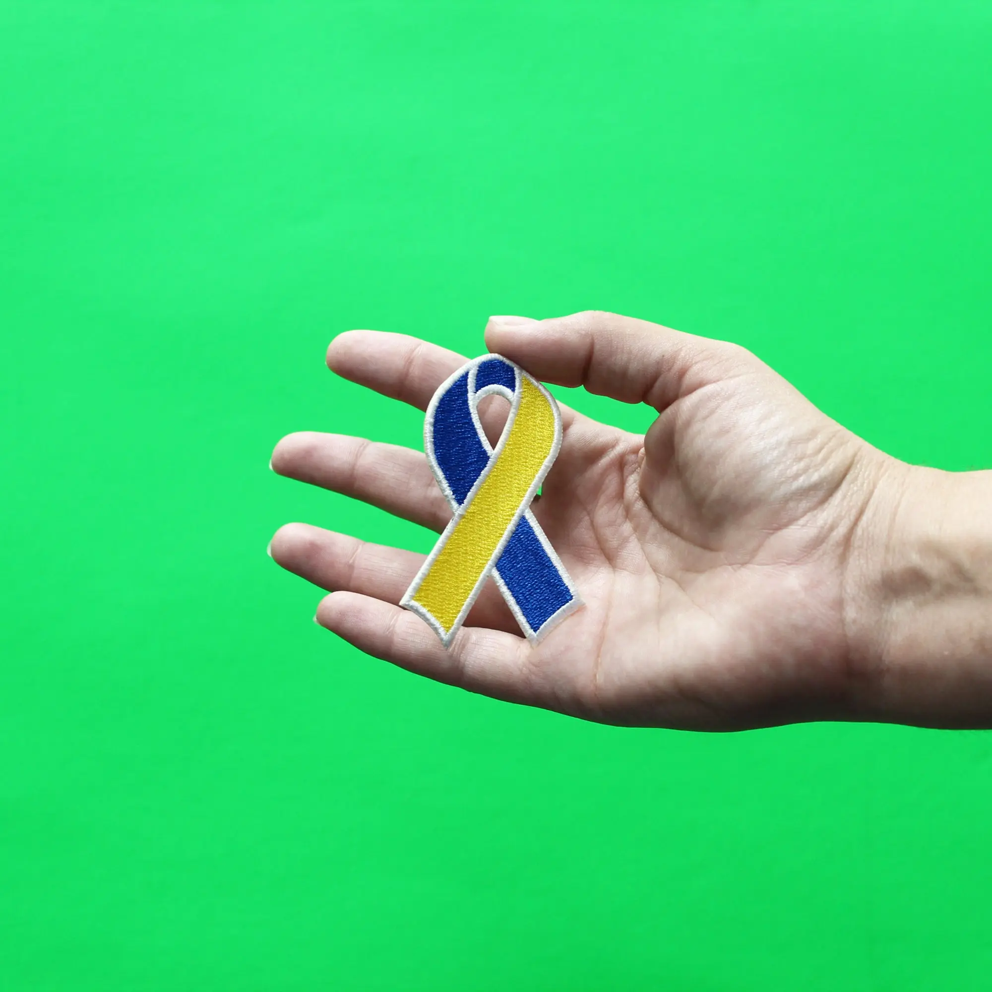 Down Syndrome Awareness Patch Ribbon Embroidered Iron On - Image 2