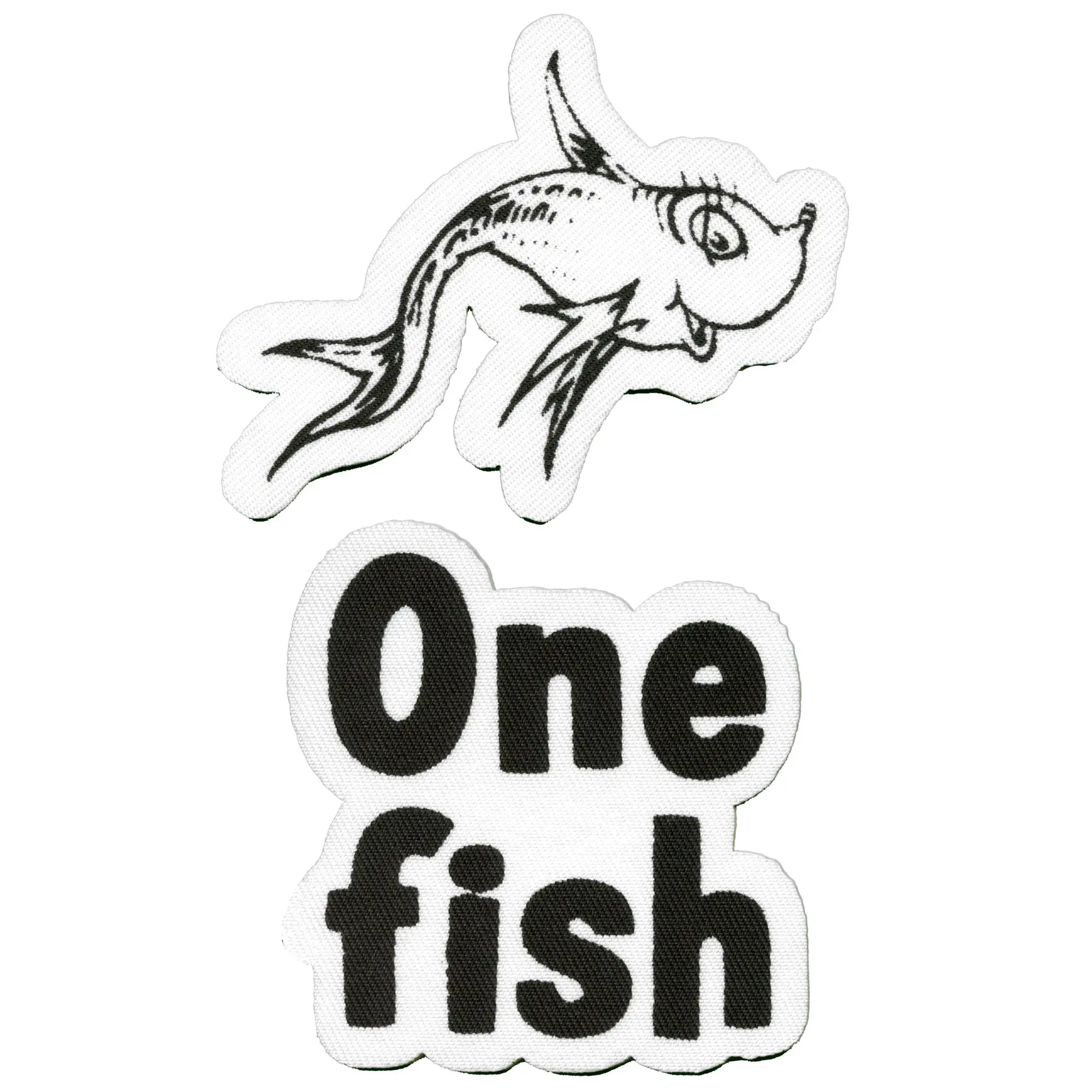 Dr. Seuss One Fish Two Fish Red Fish Iron On Twill Patches - Image 3