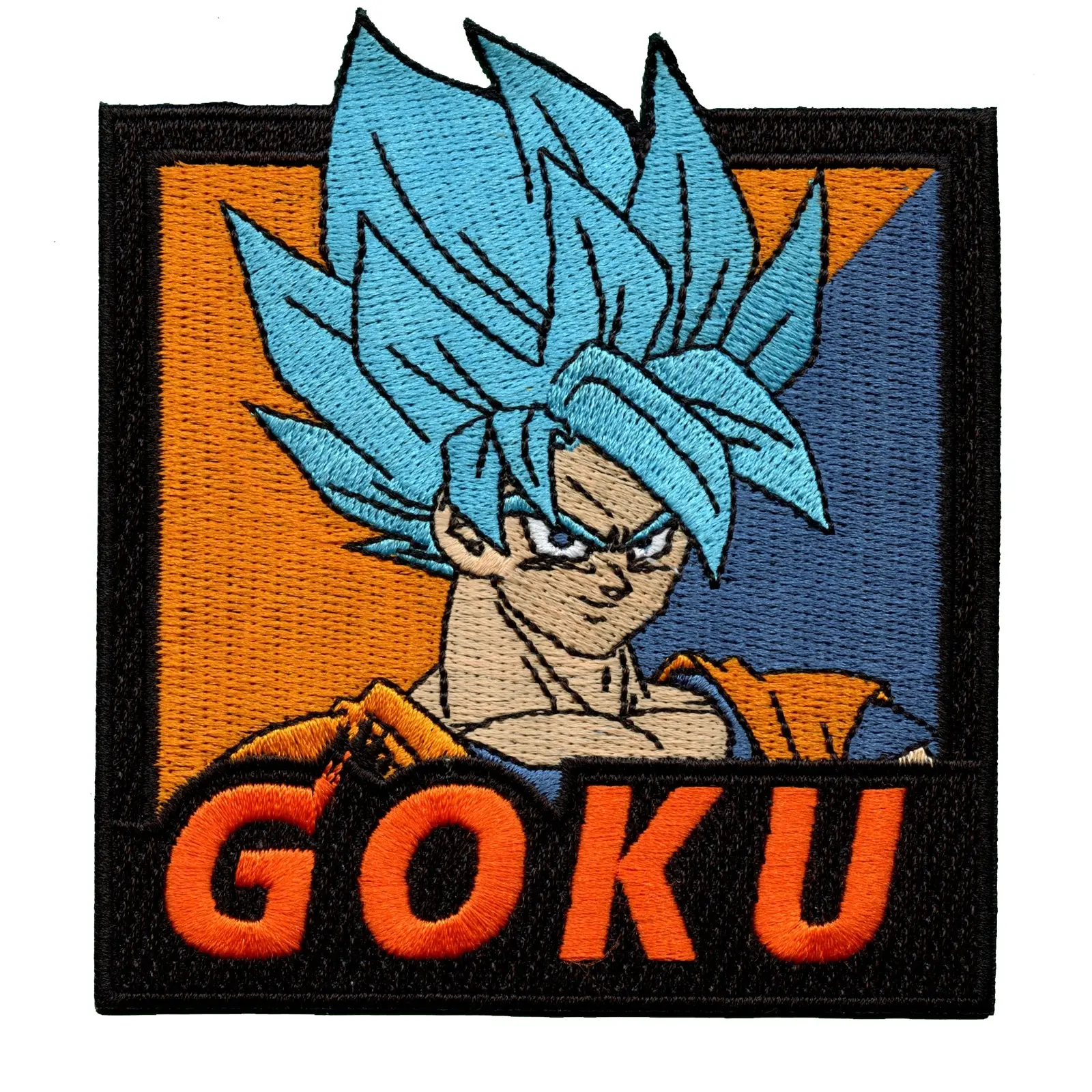 Dragon Ball Super Broly SSGSS Goku Anime Square Embroidered Patch