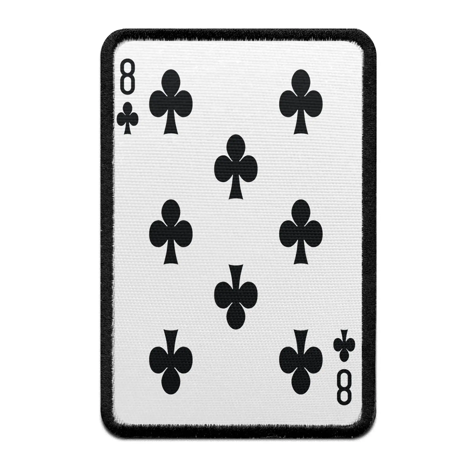 Eight Of Clubs Card FotoPatch Game Deck Embroidered Iron On