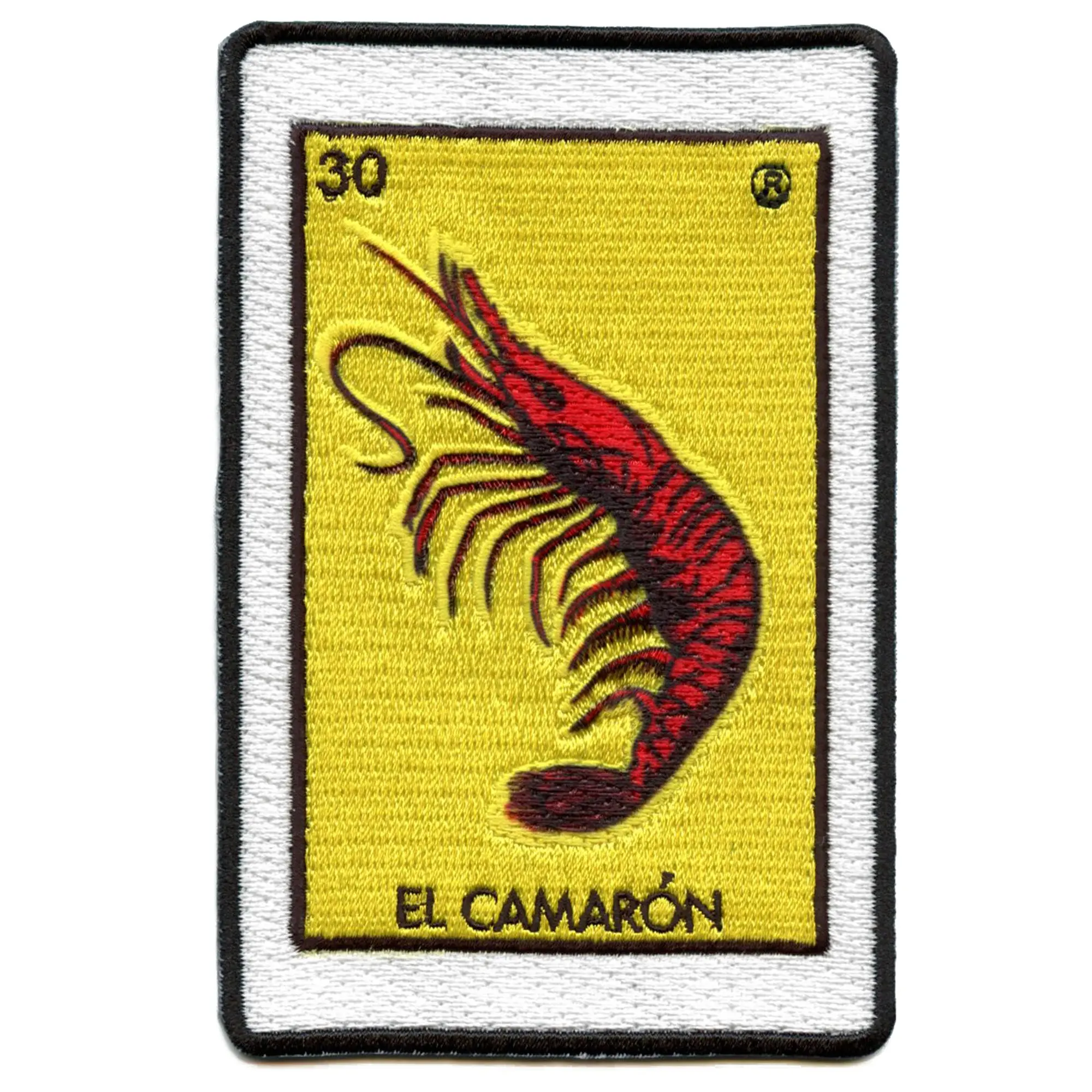El Camaron 30 Patch Shrimp Mexican Loteria Sublimated Embroidery Iron On - Image 2
