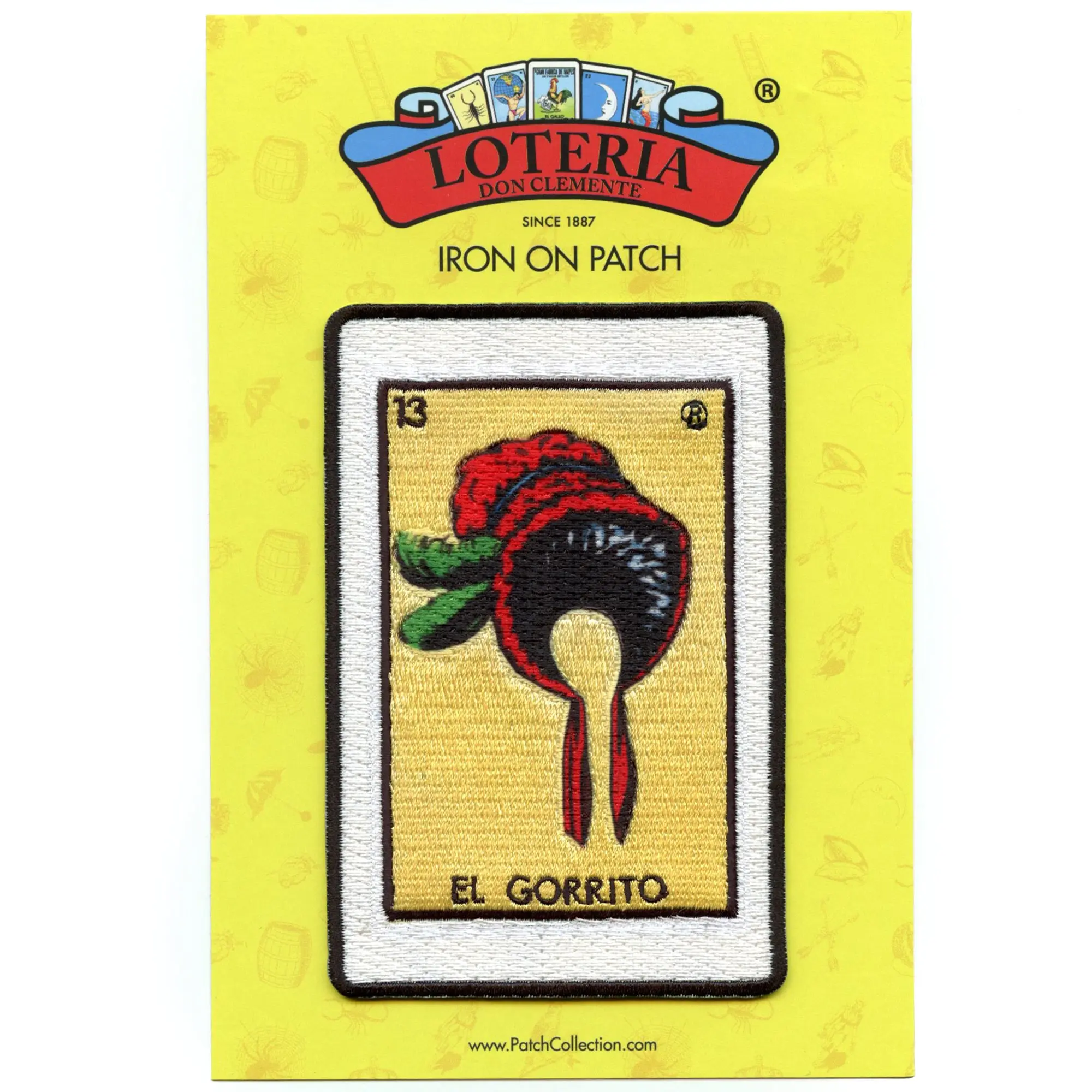 El Gorrito 13 Patch Bonnet Mexican Loteria Card Sublimated Embroidery Iron On