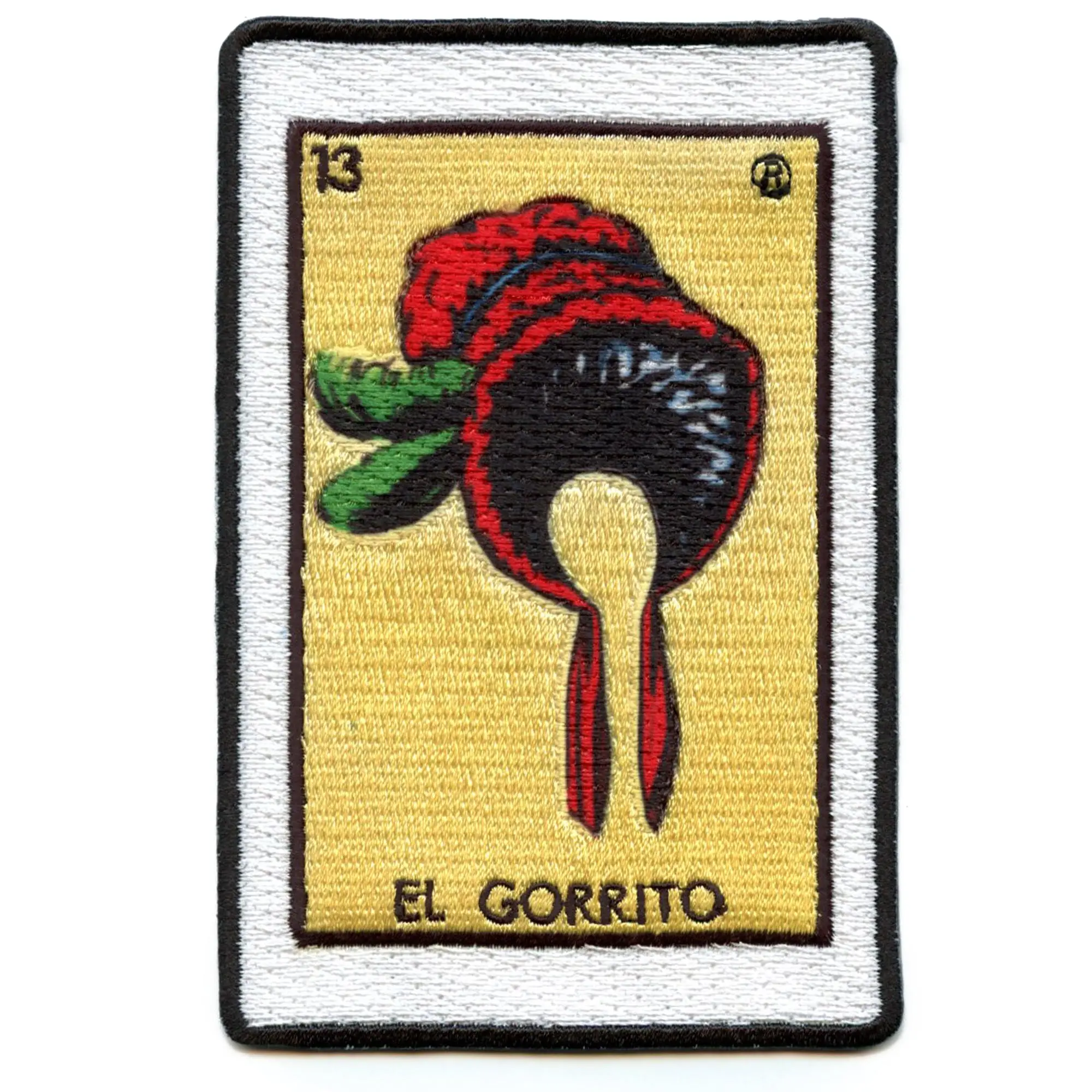 El Gorrito 13 Patch Bonnet Mexican Loteria Card Sublimated Embroidery Iron On - Image 2