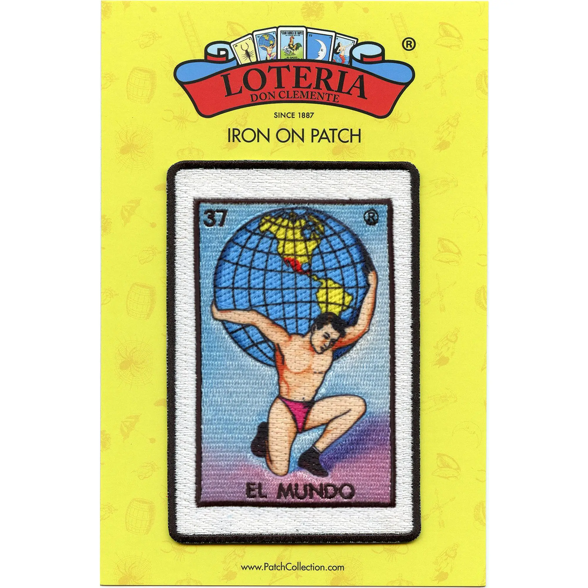 El Mundo 37 Patch World Mexican Loteria Card Sublimated Embroidery Iron On