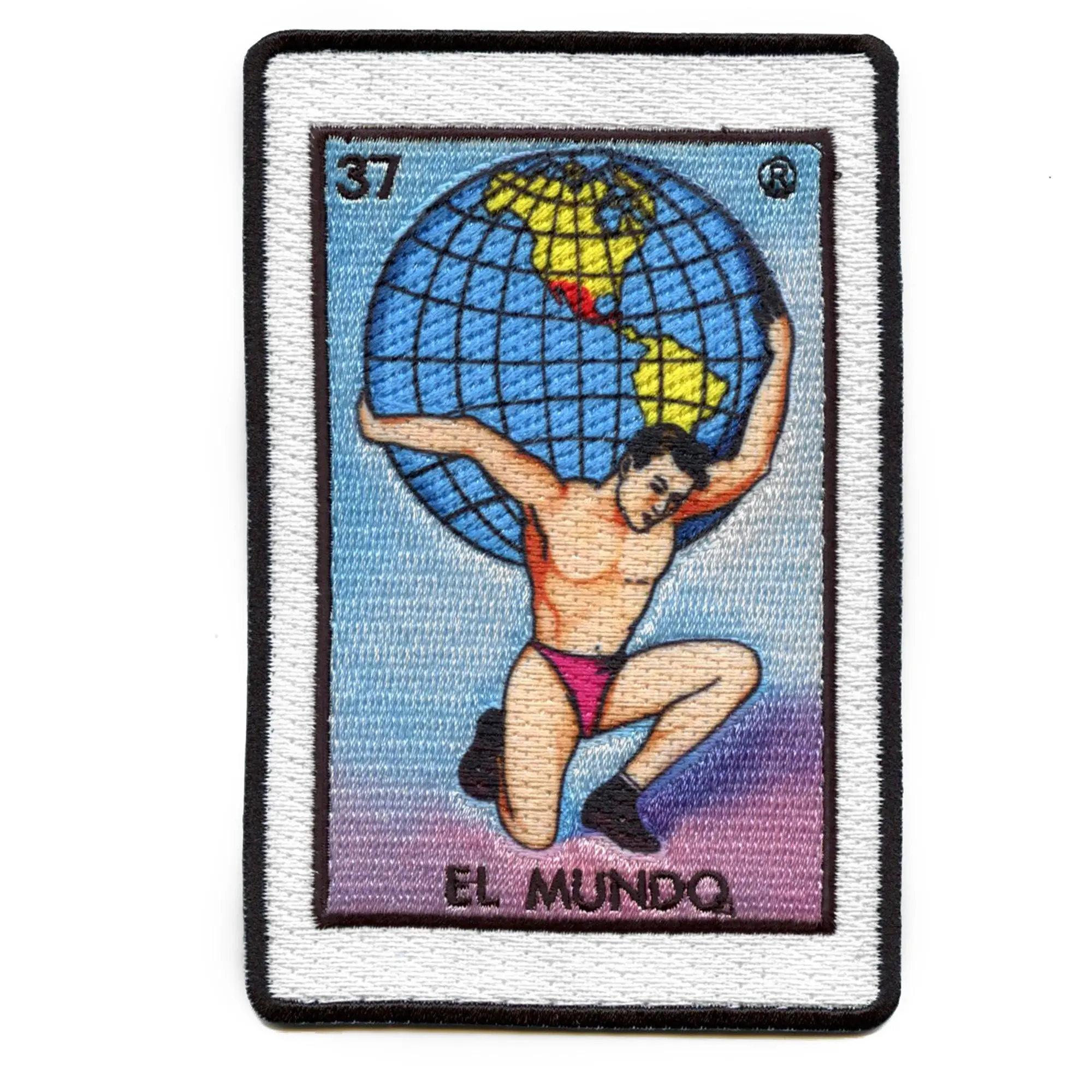 El Mundo 37 Patch World Mexican Loteria Card Sublimated Embroidery Iron On - Image 2
