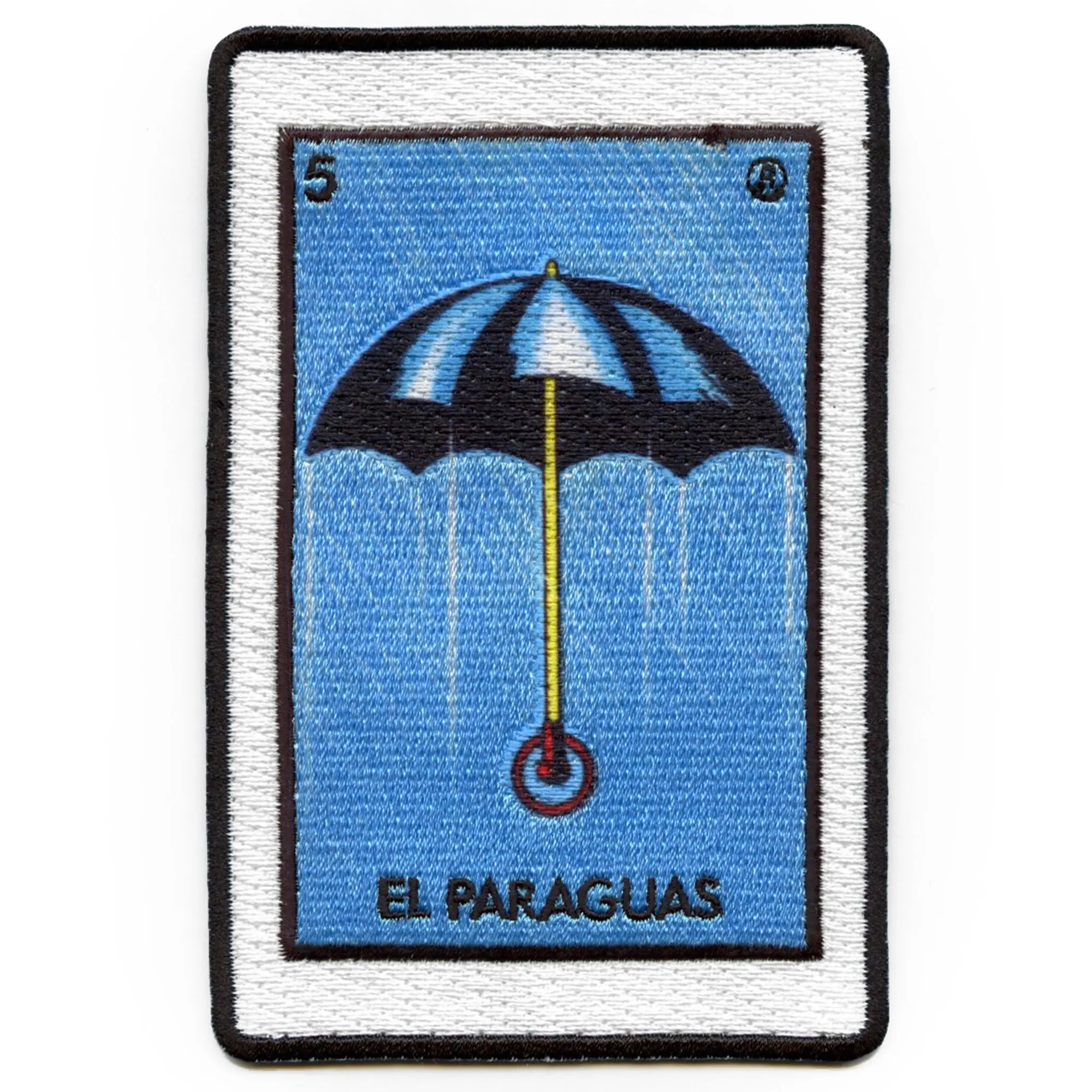El Paraguas 5 Patch Umbrella Mexican Loteria Card Sublimated Embroidery Iron On - Image 2