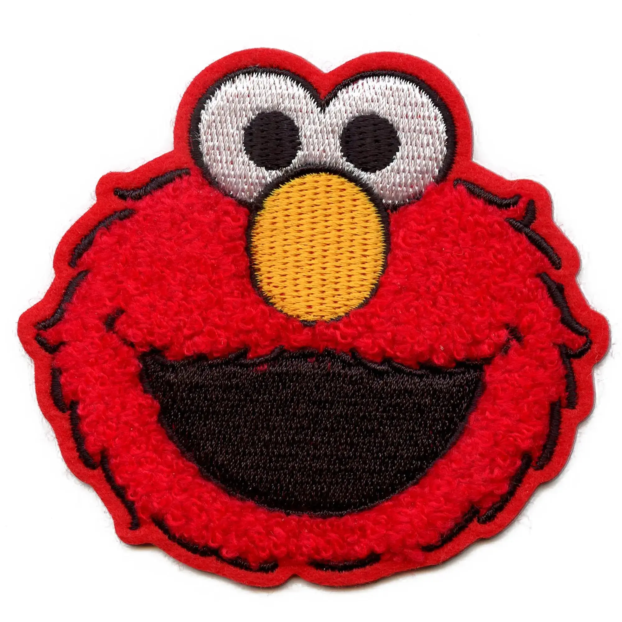 Elmo Face Portrait Patch 123 Sesame Street Chenille Embroidered Iron-On - Image 2