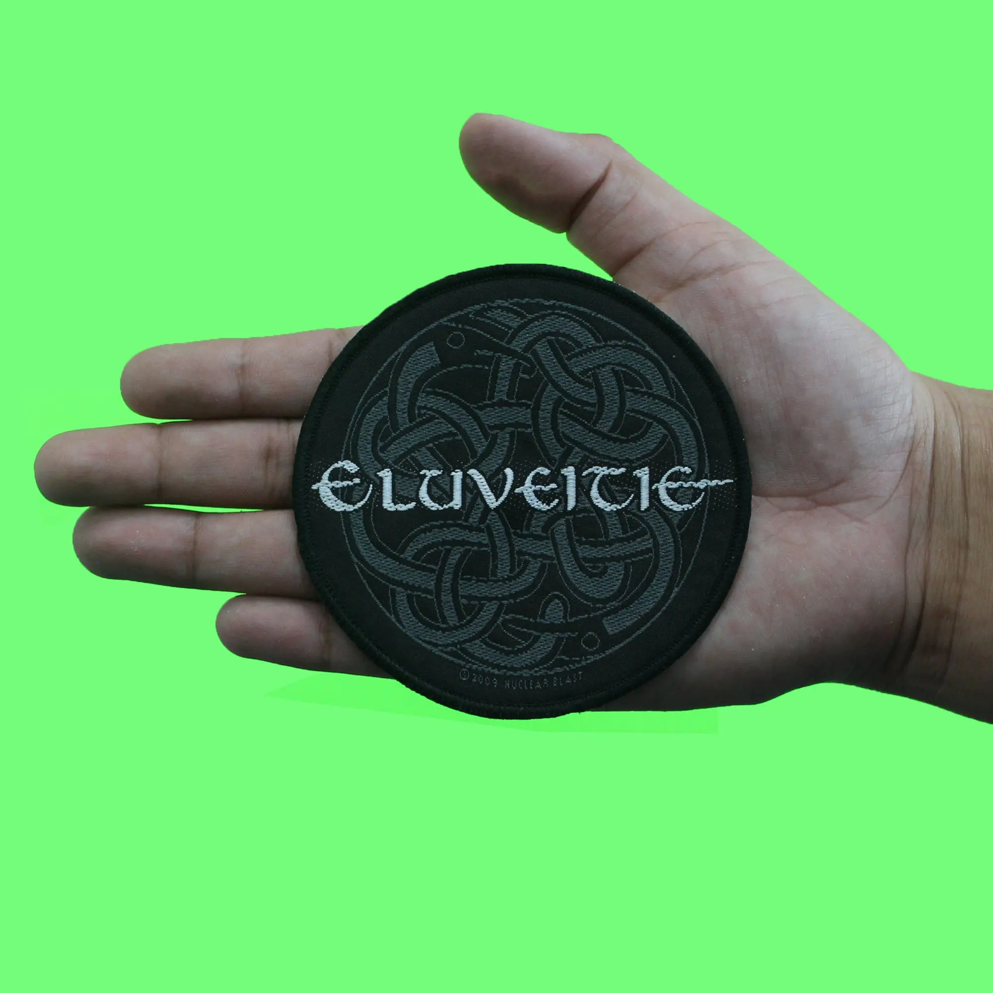 Eluveitie Celtic Knot Patch Rock Band Woven Sew On - Image 2