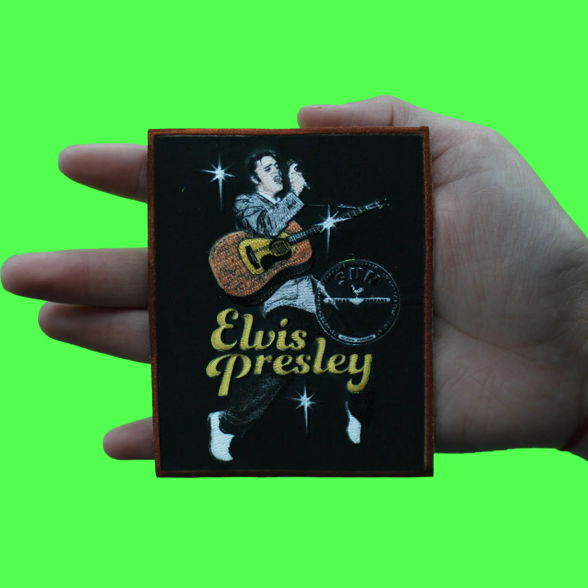 Elvis Presley Mic Design Patch Legend Rock King Sublimated Embroidery Iron on - Image 2