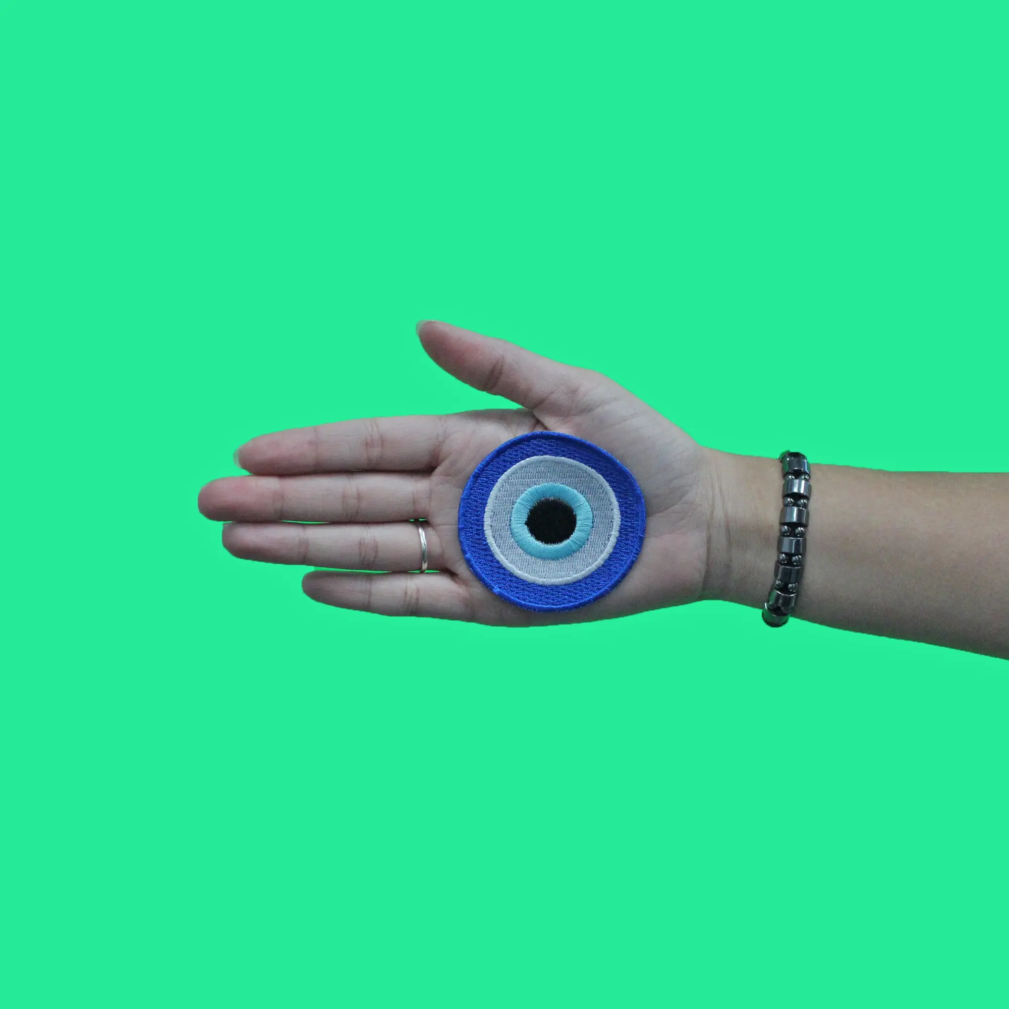 Evil Eye Protection Patch Spiritual Good Karma Embroidered Iron On - Image 2