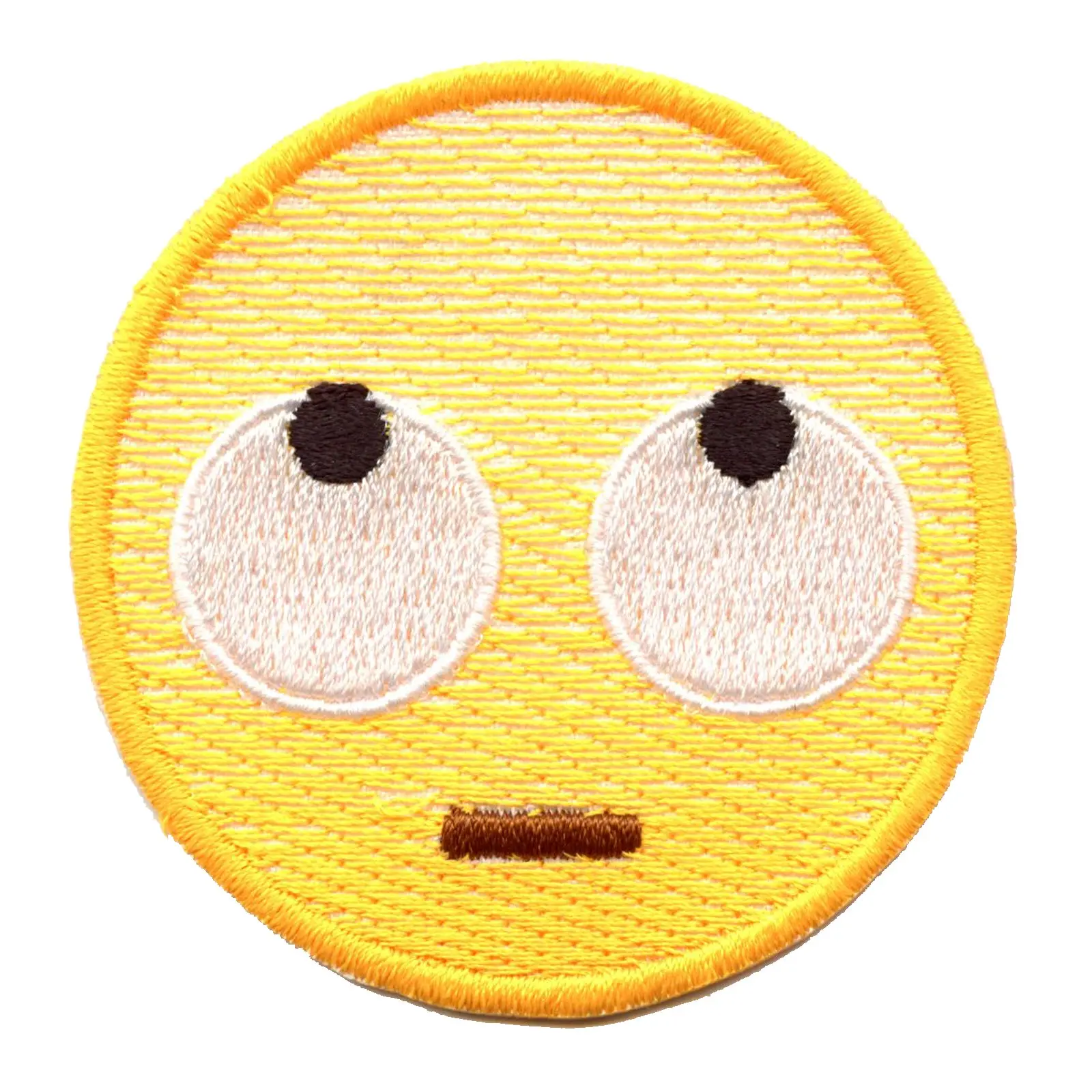 Eye Roll Iron On Embroidered Patch