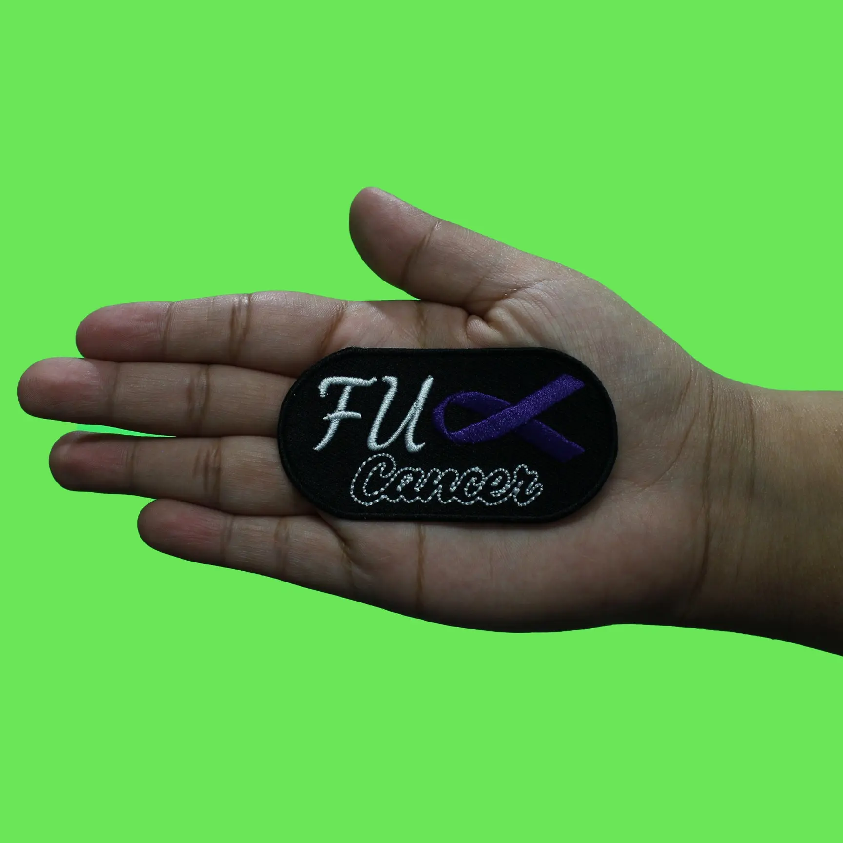 F*ck Cancer Awareness Patch Health Care Aid Embroidered Iron On - Image 2