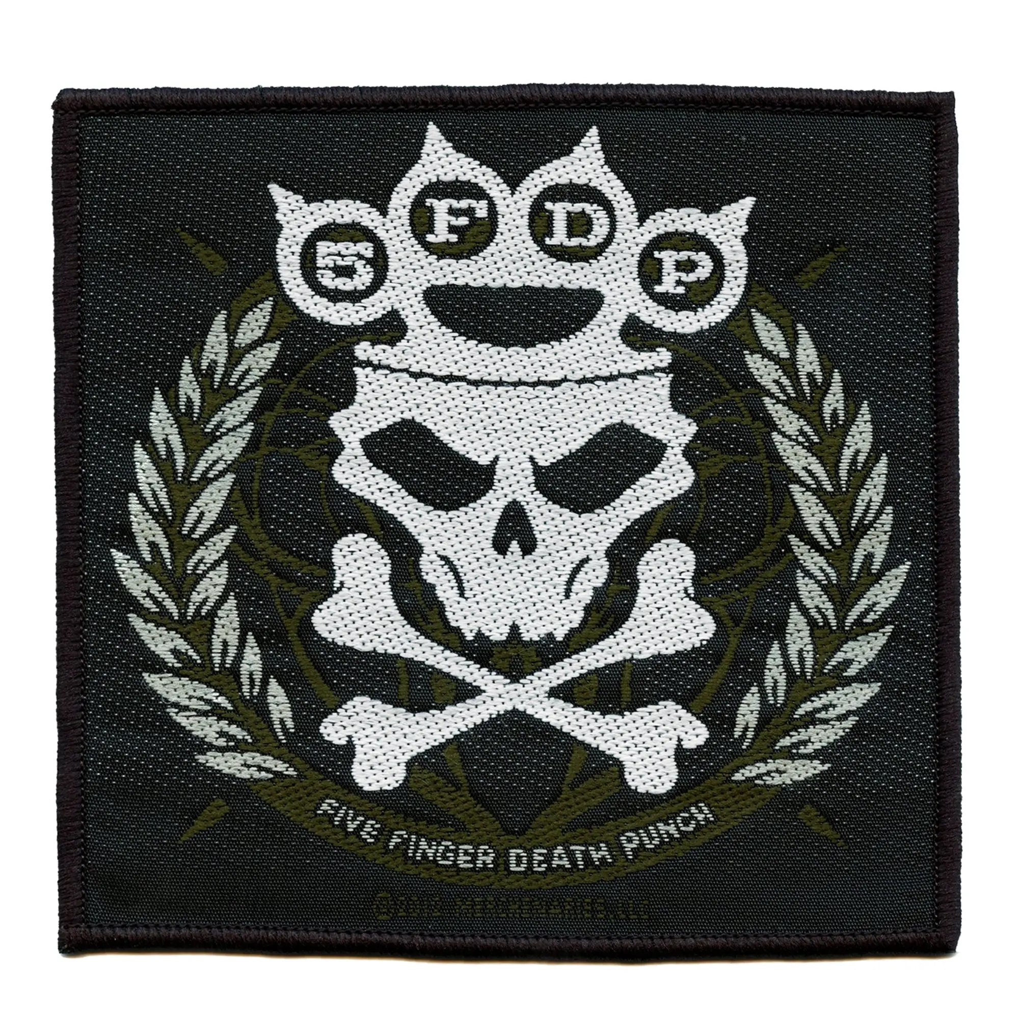 Five Finger Death Punch Patch Knuckles Crown Woven Sew On