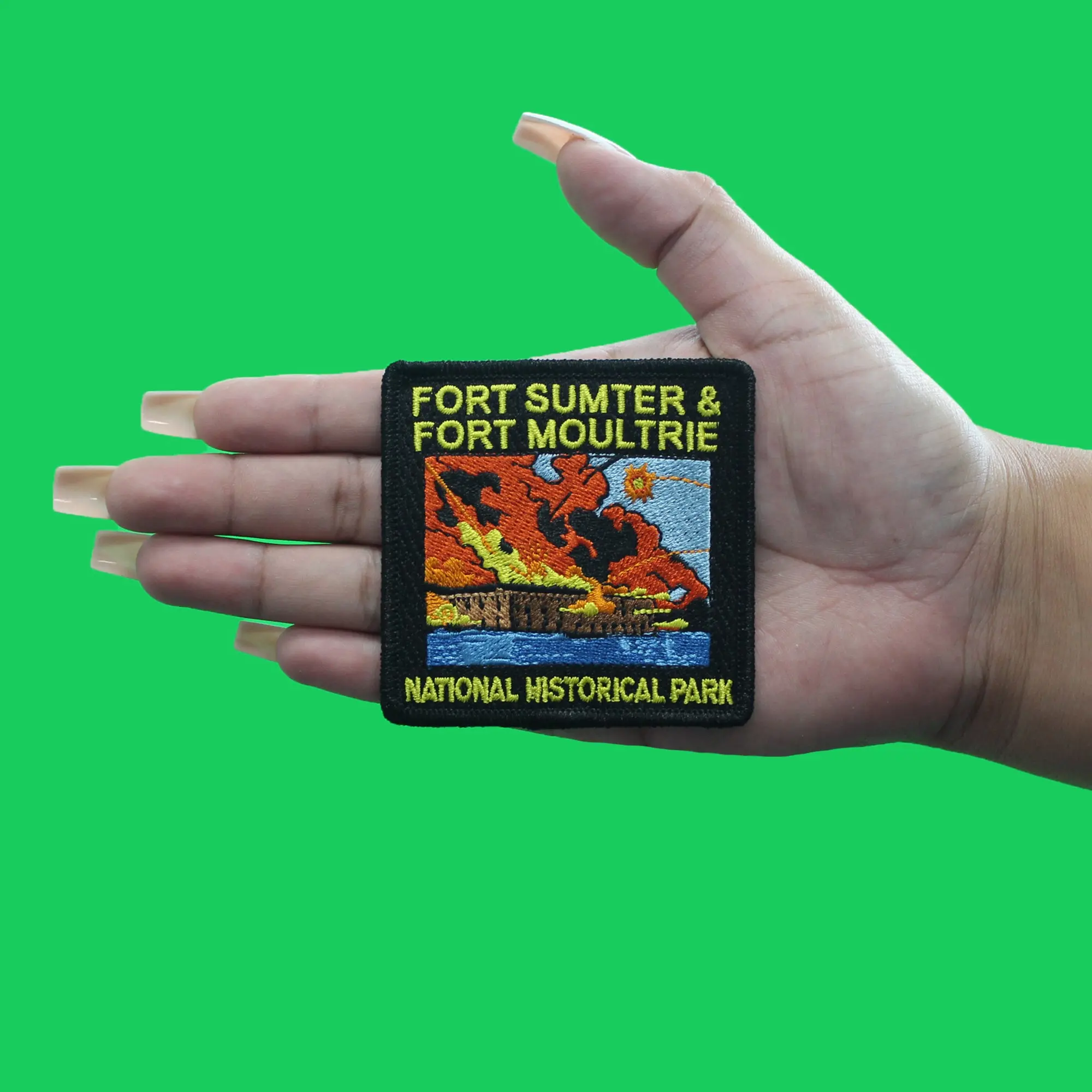 Fort Sumter Fort Moultrie Battle Patch History Travel Embroidered Iron On - Image 3