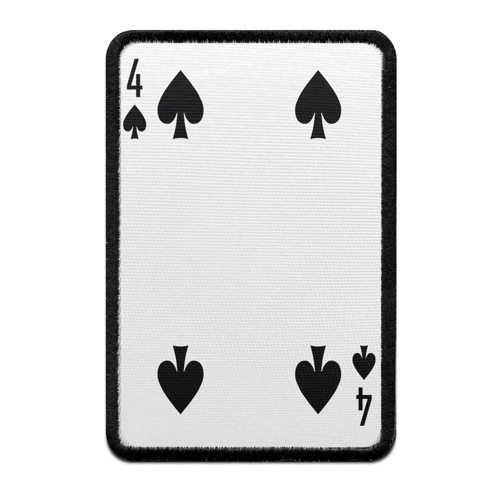 Four Of Spades Card FotoPatch Game Deck Embroidered Iron On