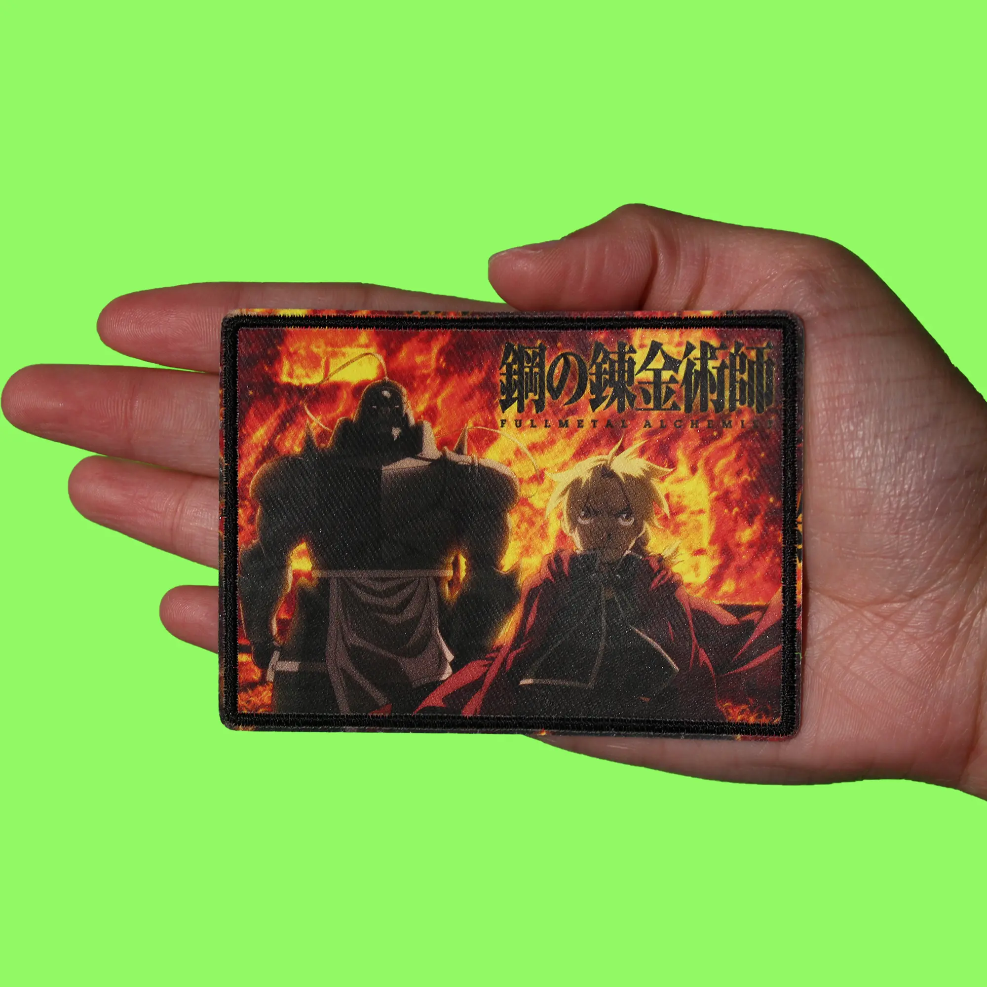 Fullmetal Alchemist Brotherhood Patch Walking From Fire Sublimated Iron On - Image 2