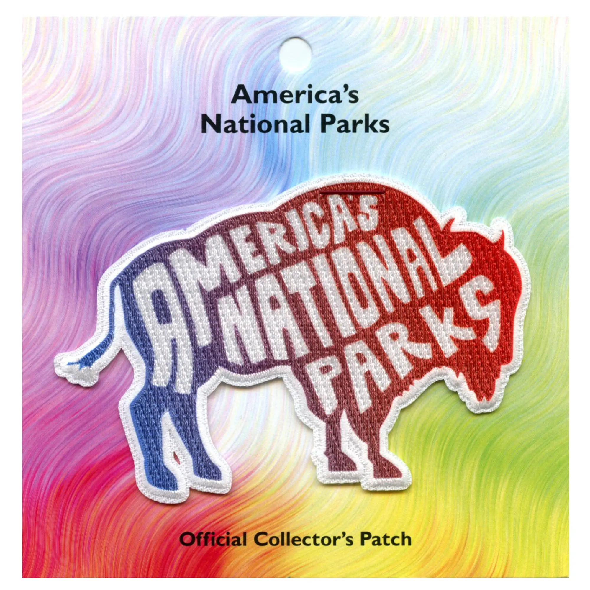 America's National Parks Bison Patch Travel Funky Nature Iron On Embroidered - Image 2
