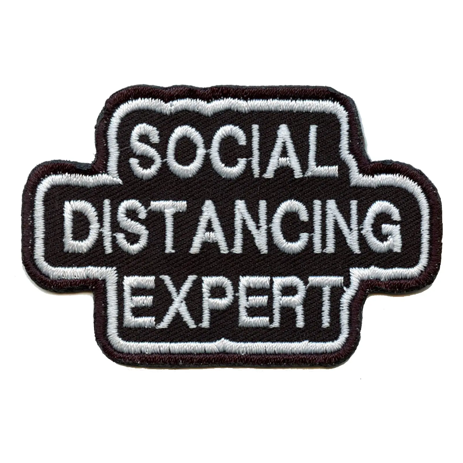 Funny Social Distancing Expert Embroidered Iron On Patch