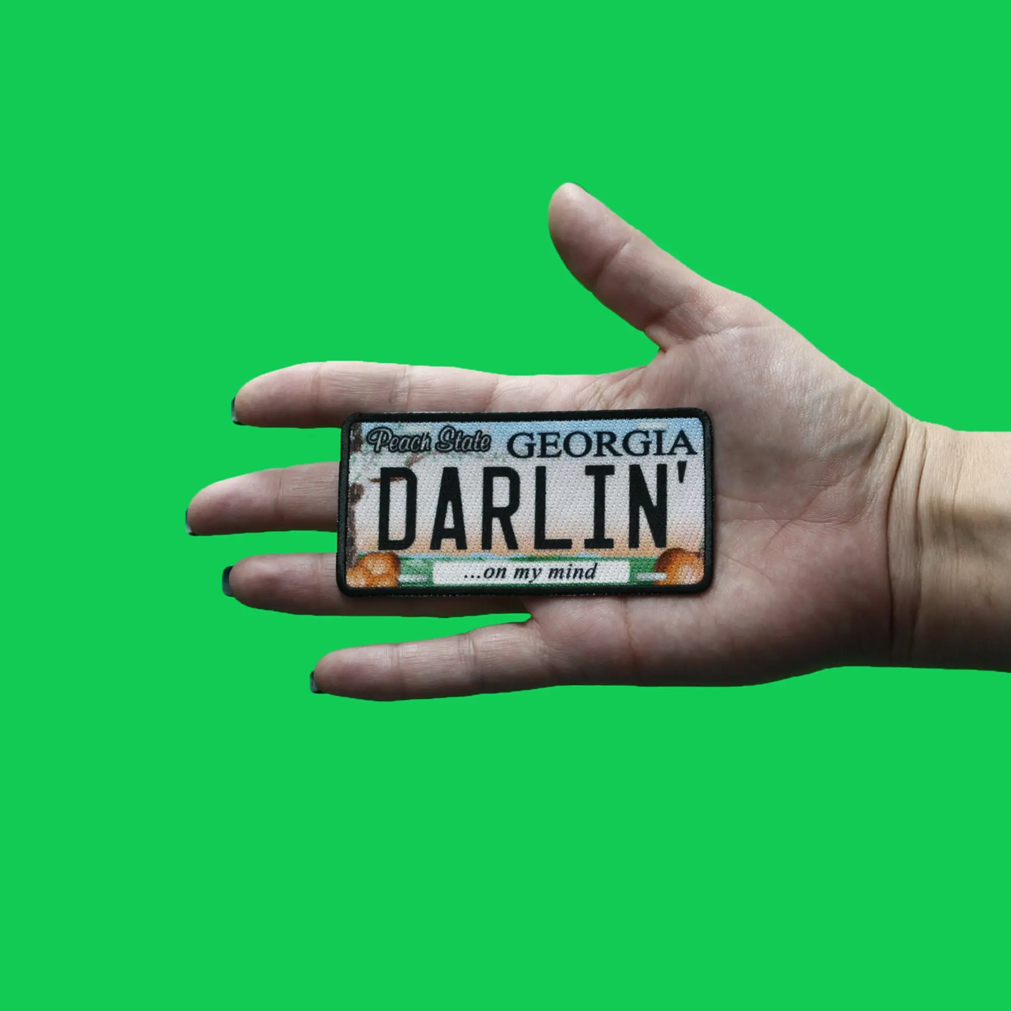 Georgia Darlin License Plate Patch Peach State Sublimated Iron On - Image 2
