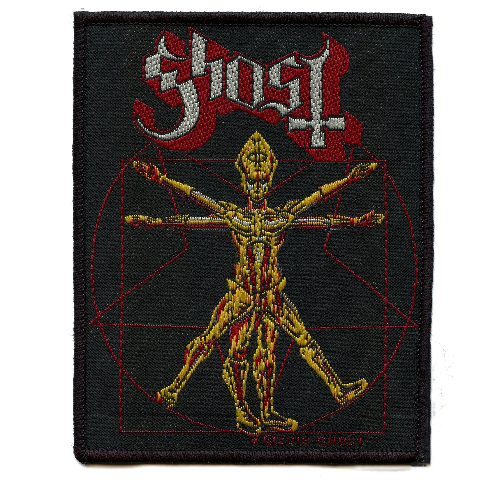 Ghost The Vitruvian Ghost Patch Papa Rock Band Woven Sew On