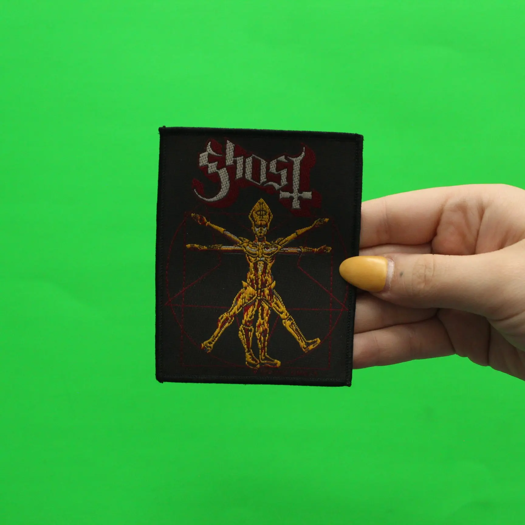 Ghost The Vitruvian Ghost Patch Papa Rock Band Woven Sew On - Image 2