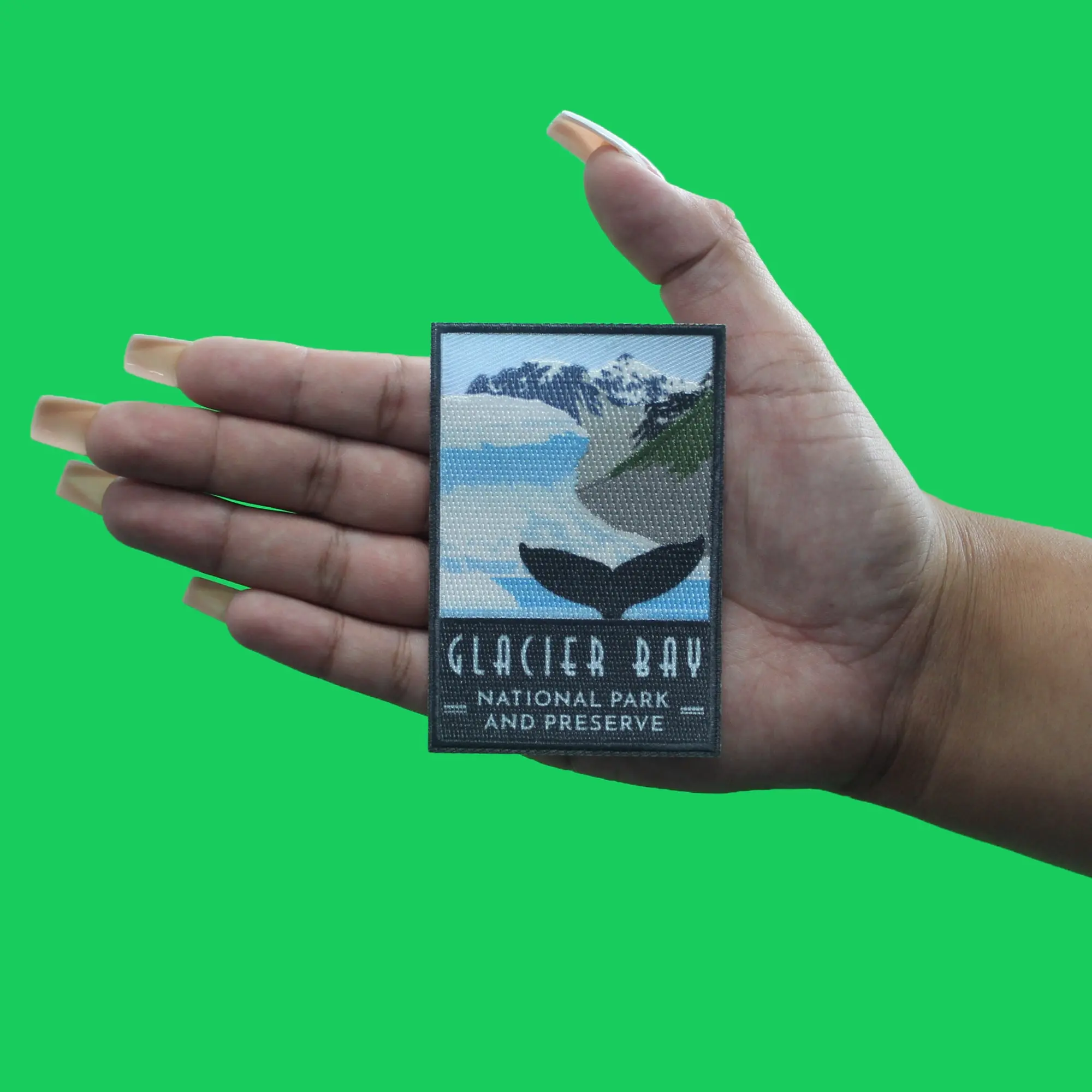 Glacier Bay National Park and Preserve Patch Alaska Travel Embroidered Iron On - Image 3