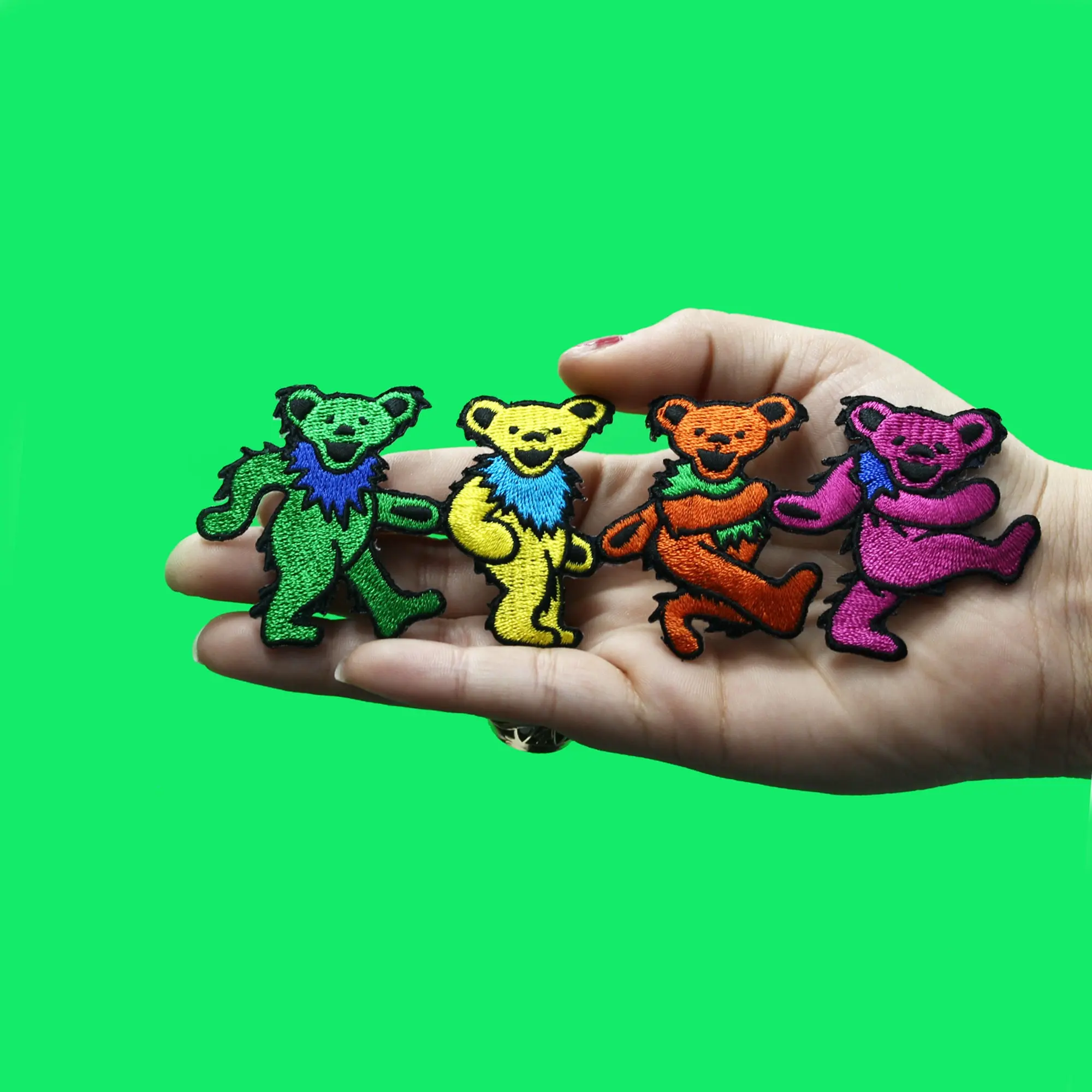 Grateful Dead Dancing Bears Patch Large Iconic Embroidered Iron On - Image 2