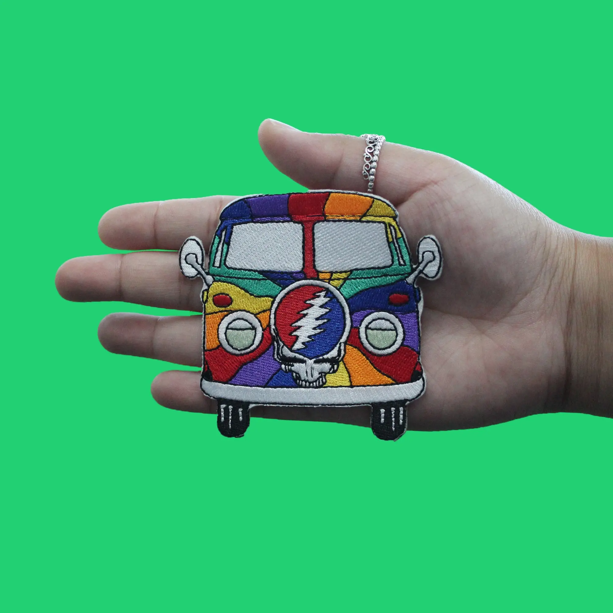 Grateful Dead Rainbow Bus Patch American Rock Band Embroidered Iron On - Image 2